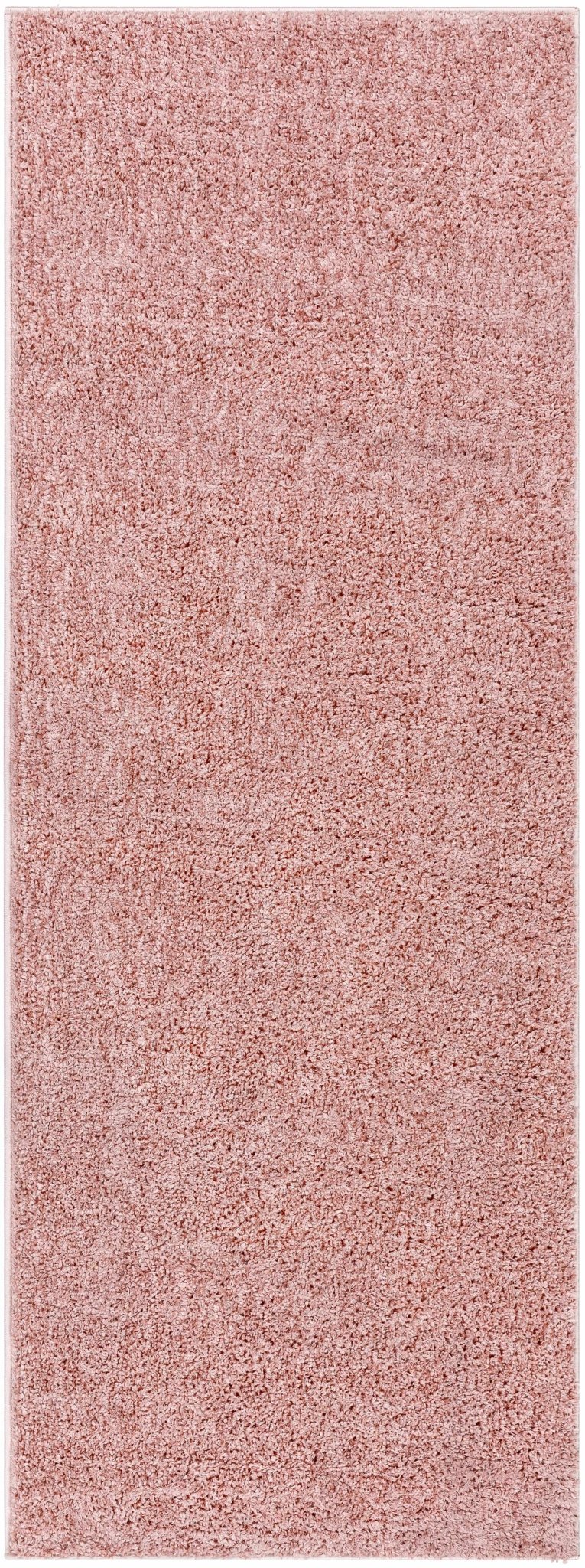 Solid Pink Peach Plush Pile contemporary Style Area Rug - Image 19