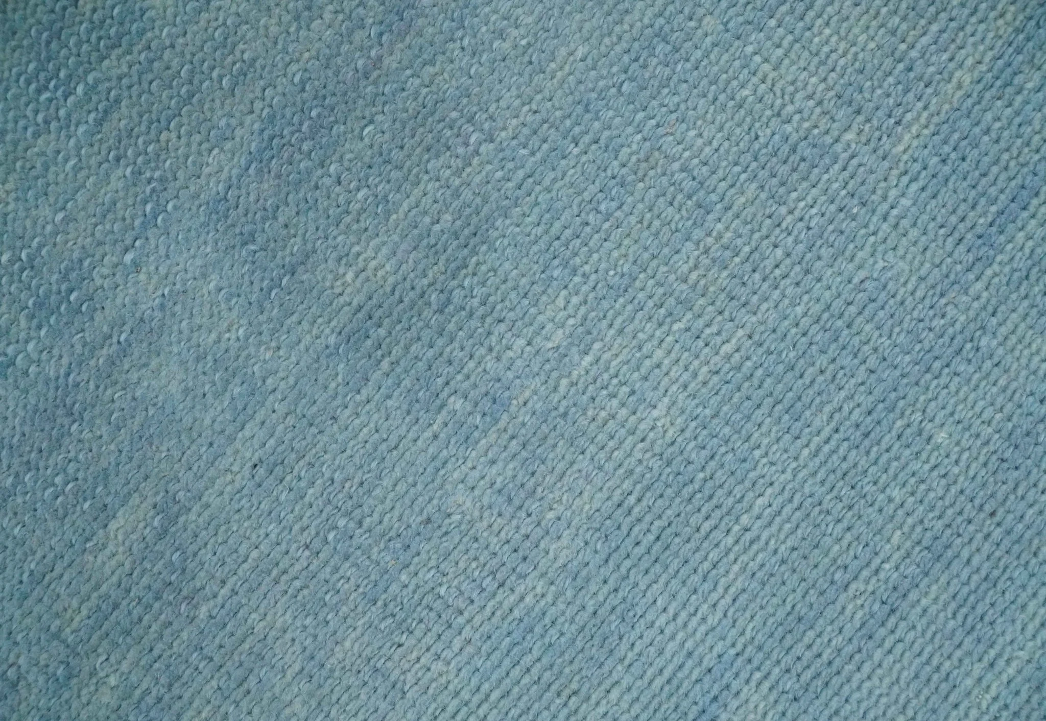 Solid Plane Blue Custom Made Modern Hand knotted wool Area Rug - Image 5
