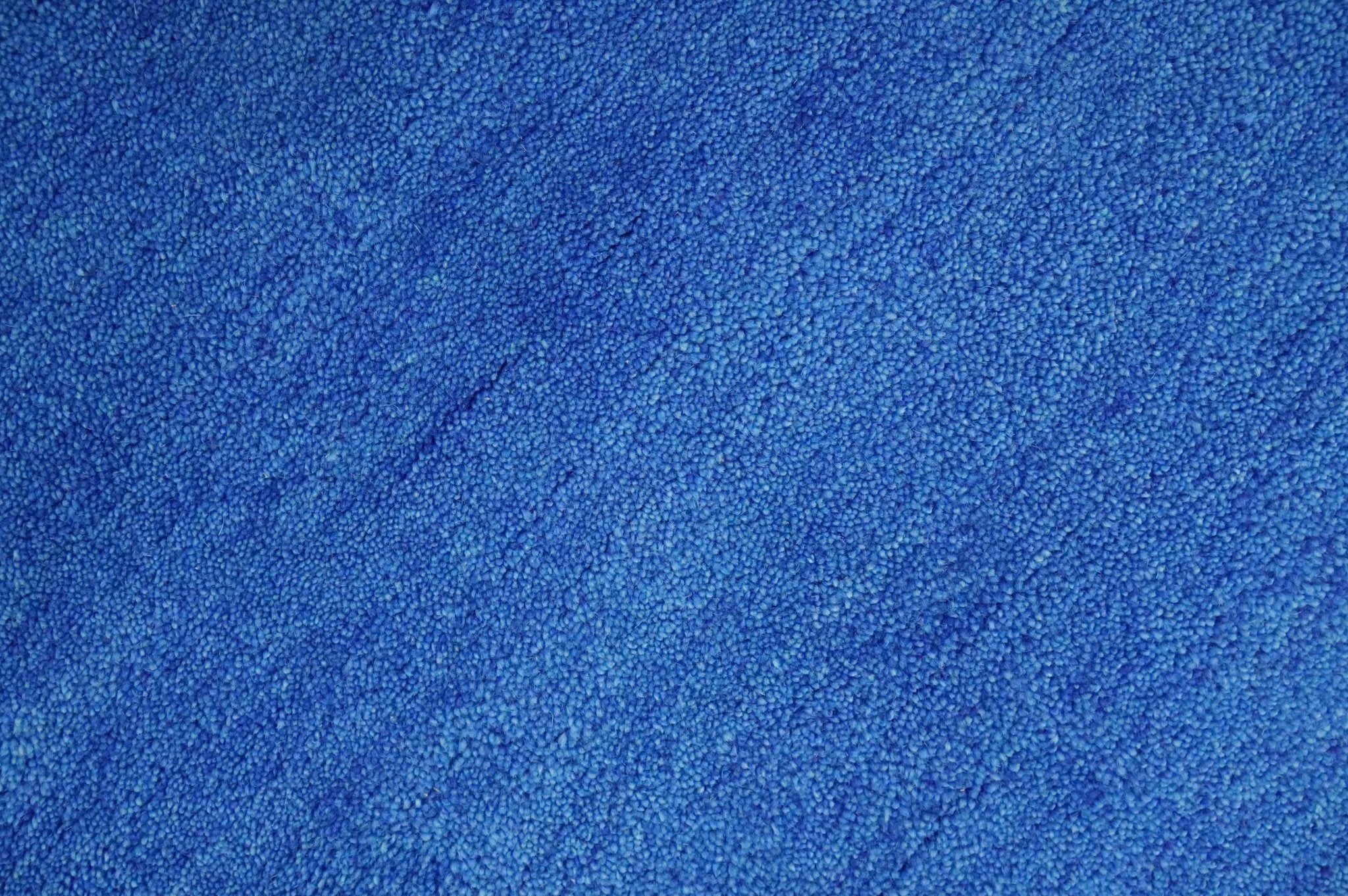 Custom made solid Blue Woolen Hand Tufted contemporary area Rug - Image 4