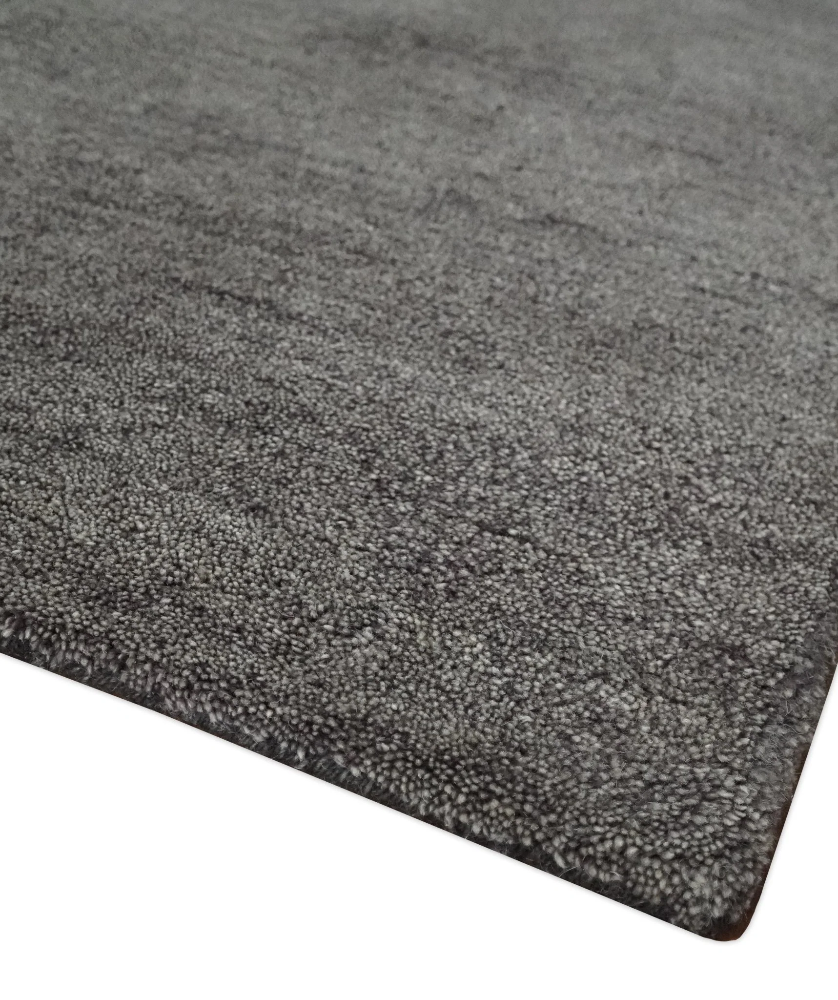 Solid Charcoal Woolen Hand Tufted contemporary area Rug - Image 5