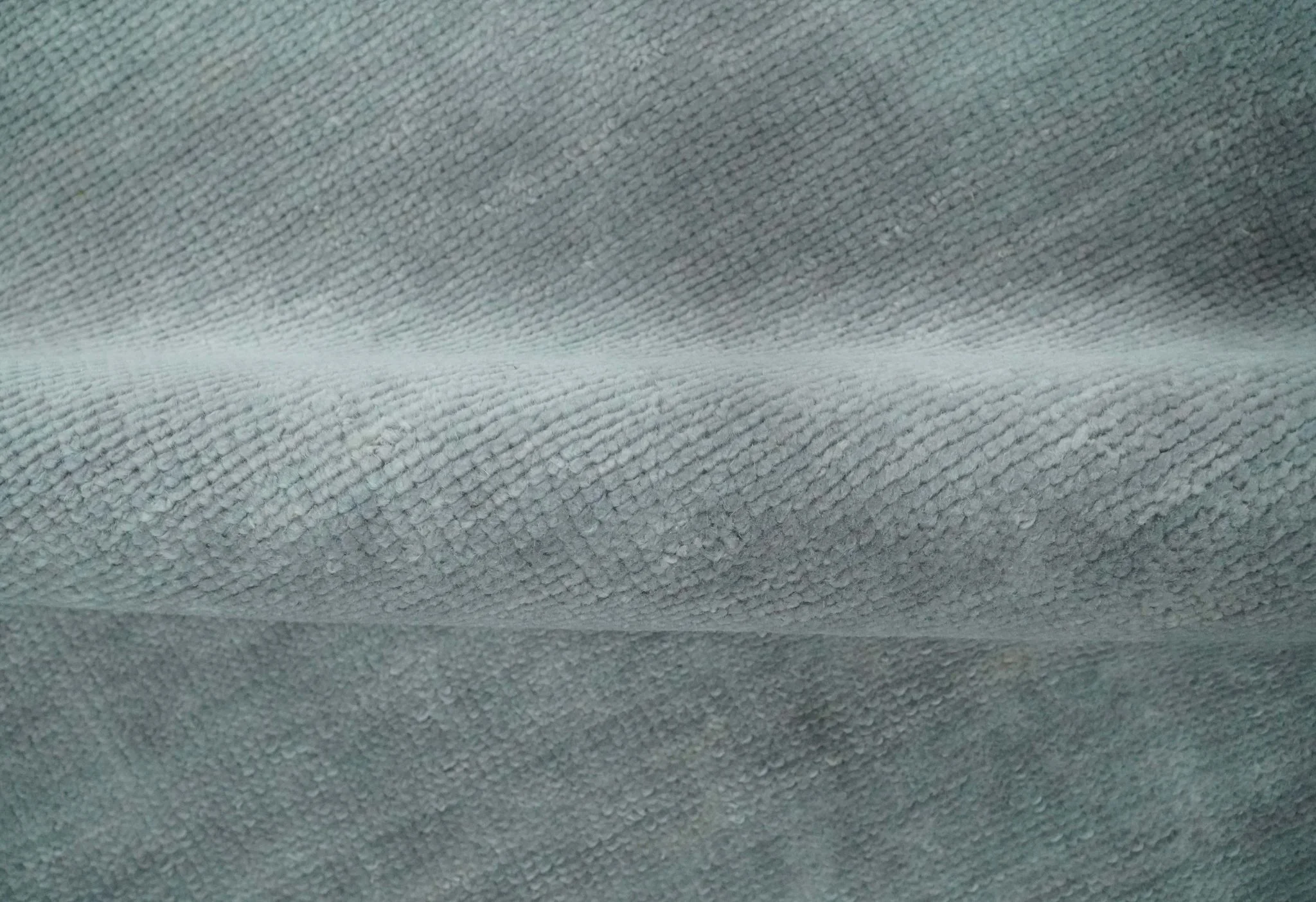 Solid Plain Gray Hand knotted Modern look 8x10 wool Area Rug - Image 6