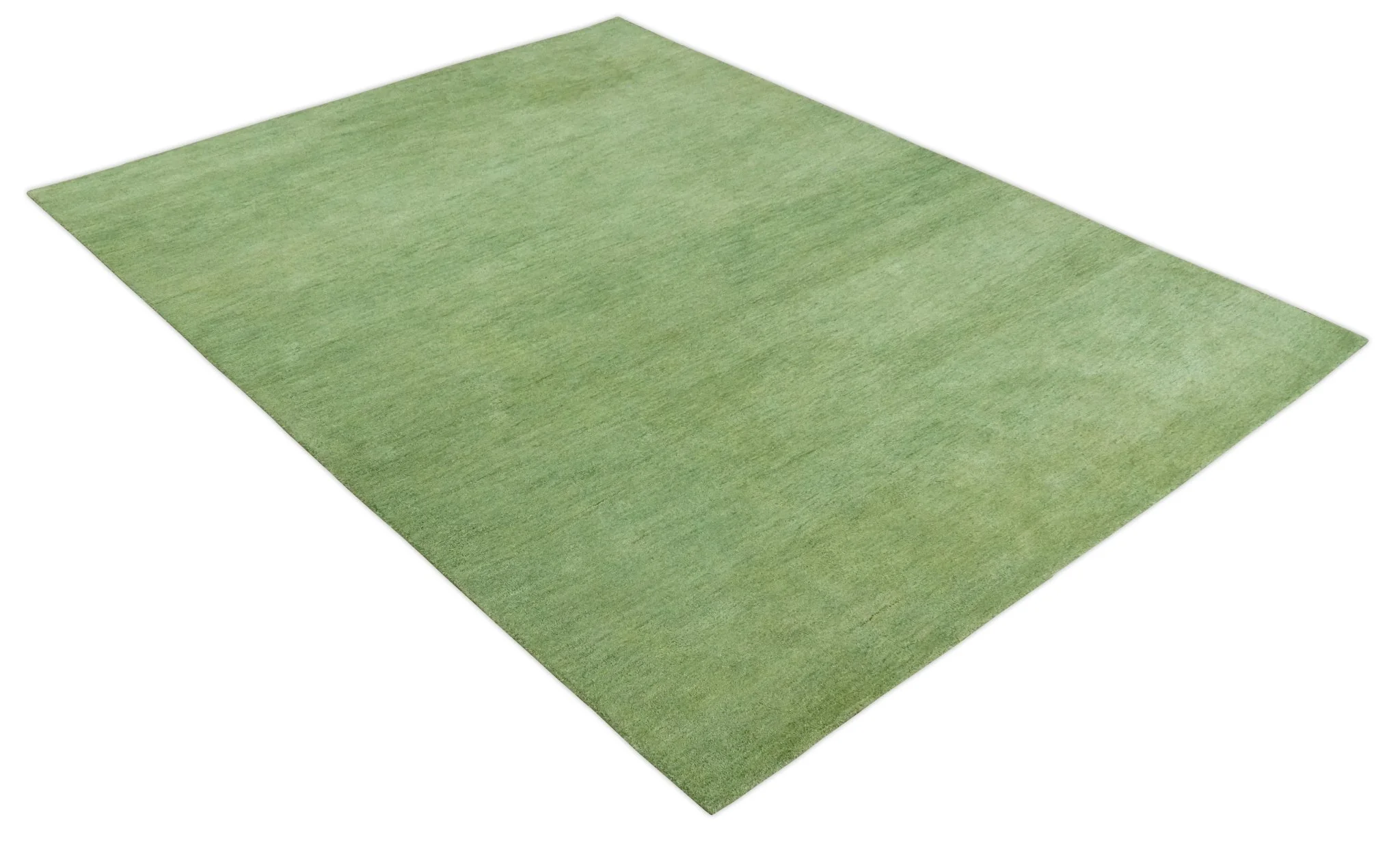 Custom Made solid Green Woolen Hand Tufted contemporary area Rug - Image 8