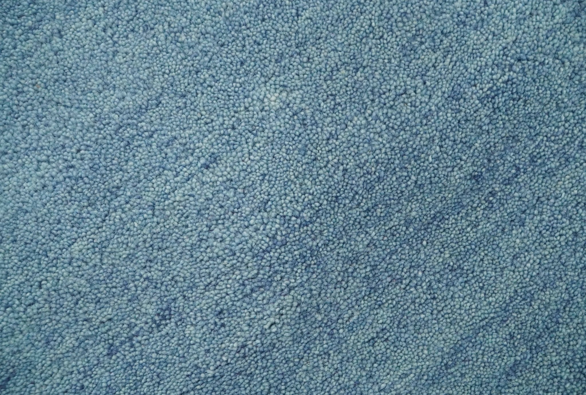 Solid Light Blue Woolen Hand Tufted 8x10 contemporary area Rug - Image 4