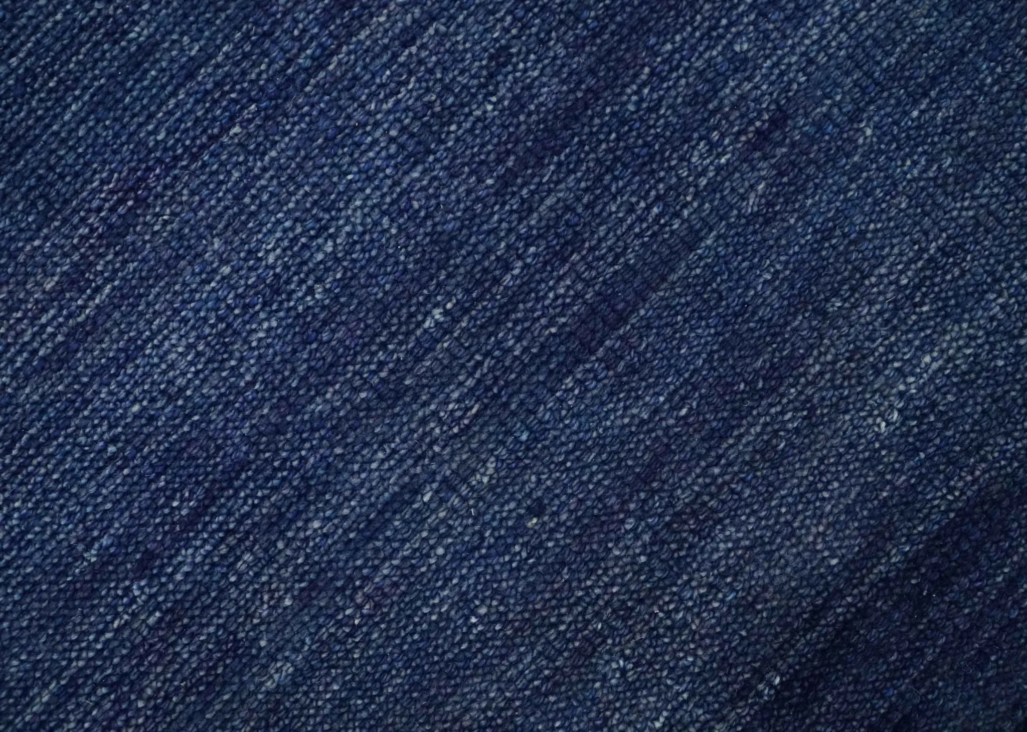 Solid Plane Navy Blue Hand knotted Modern Custom Made wool Area Rug - Image 5