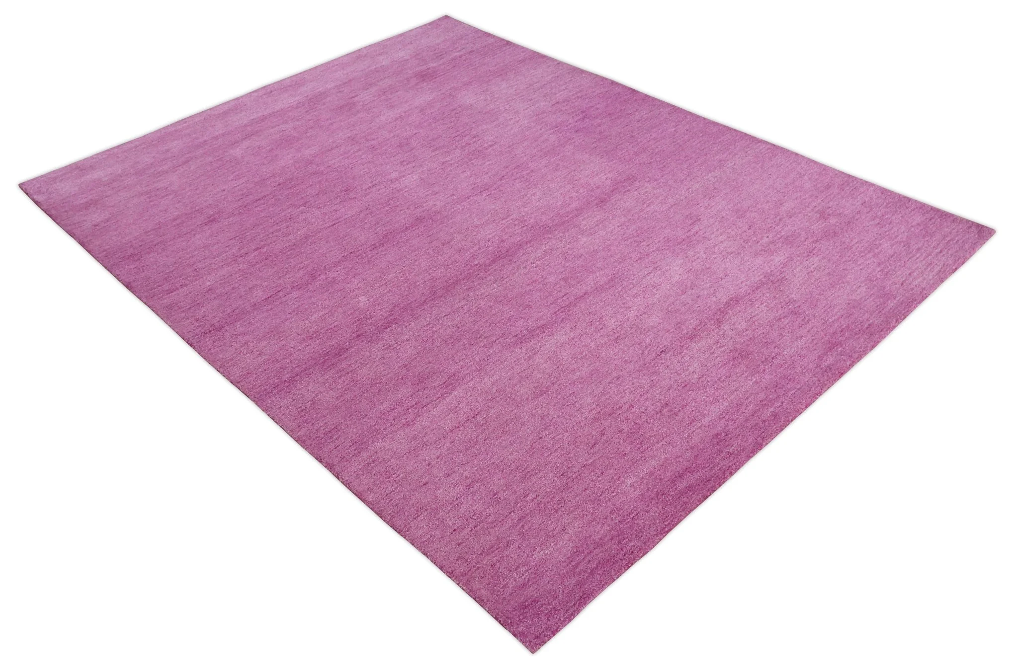 8x10 Solid Purple Woolen Hand Tufted wool area Rug - Image 8