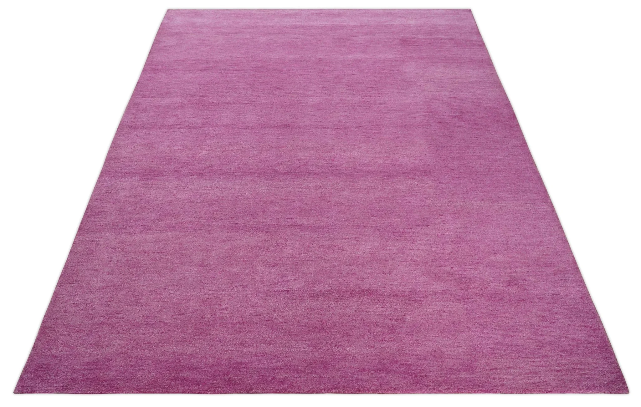 8x10 Solid Purple Woolen Hand Tufted wool area Rug - Image 9