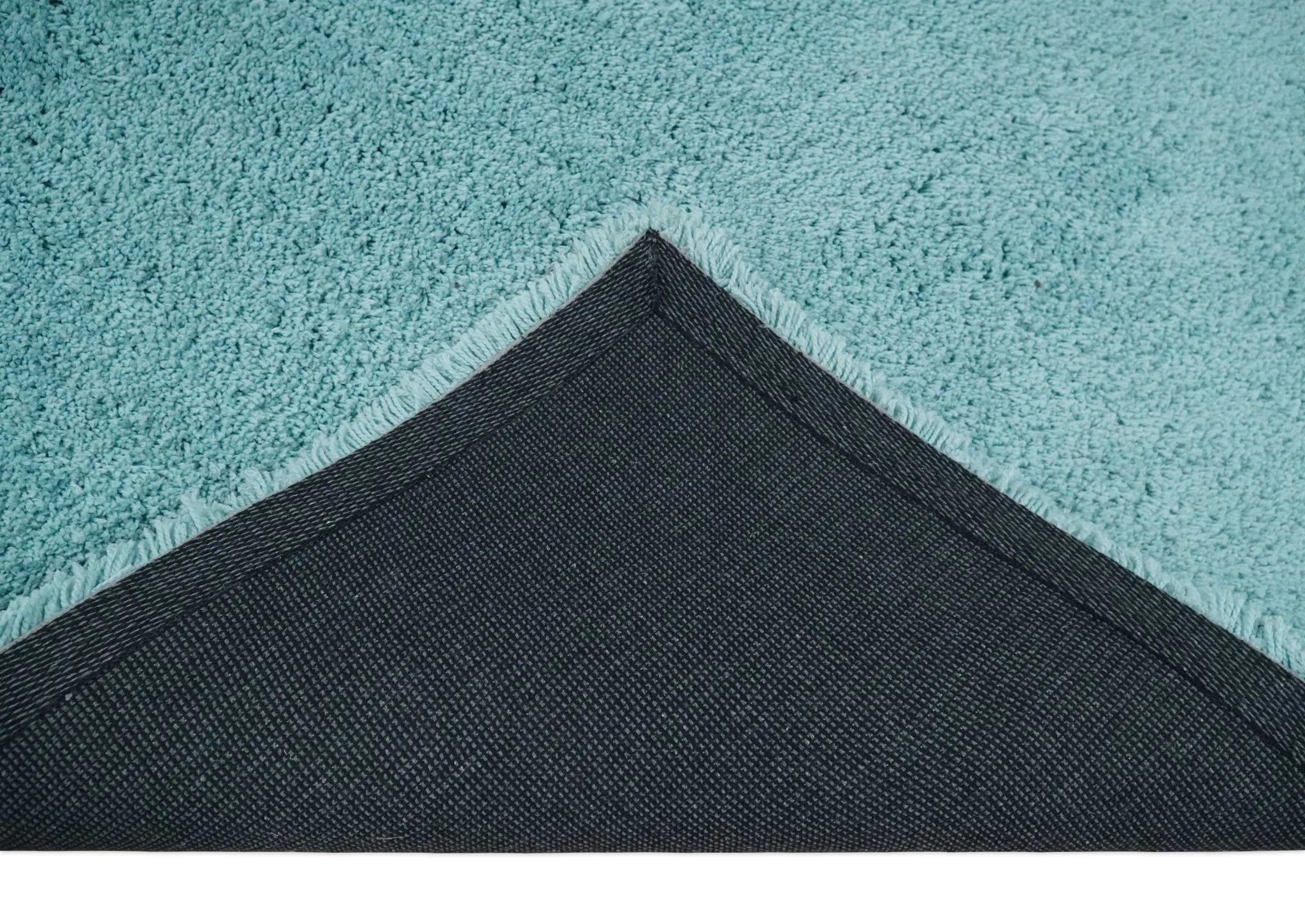 Solid Plush and Soft 3x5, 4x6 and 5x7 Hand Woven Shag Teal Area Rug - Image 7