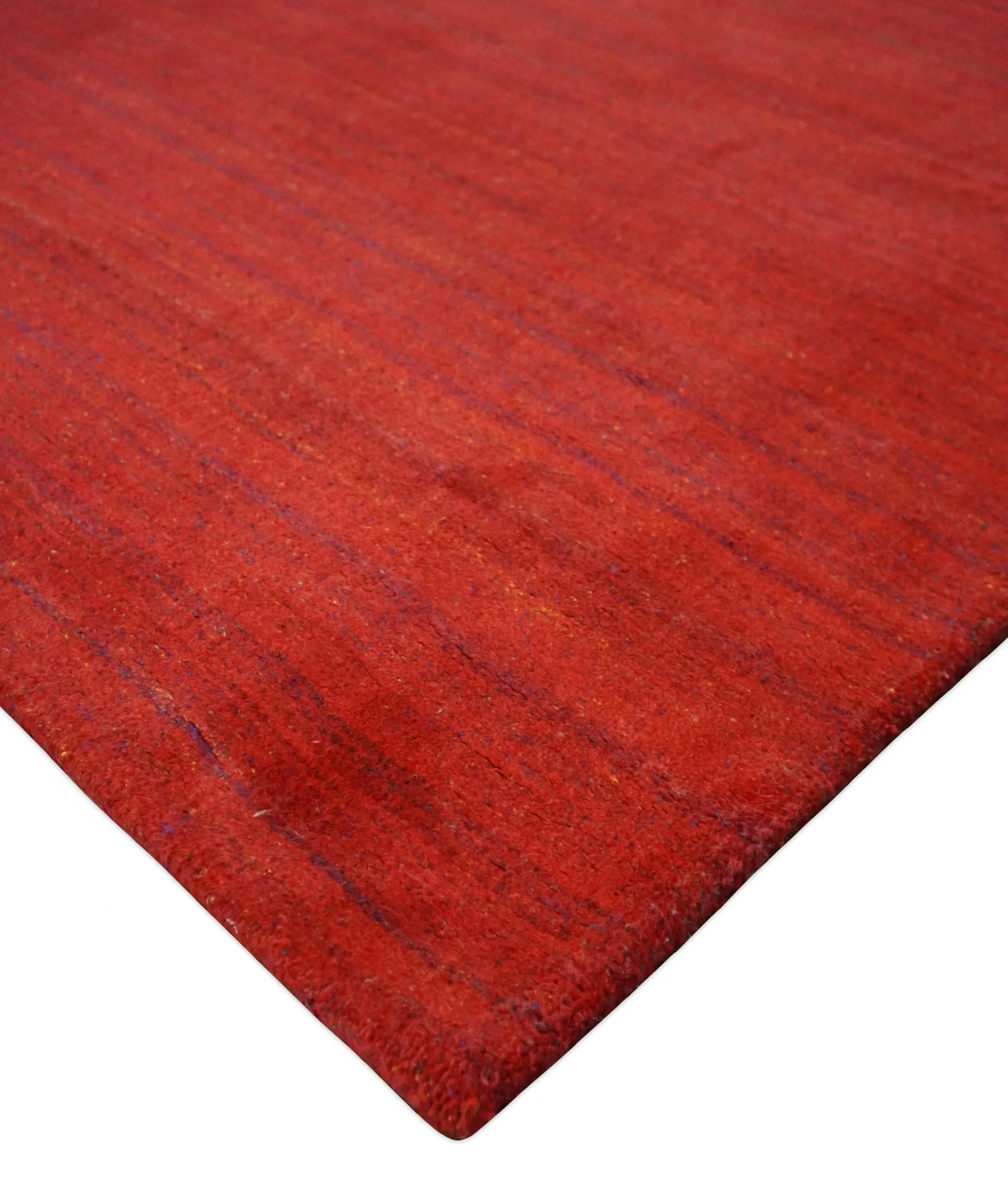Solid Rust Scandinavian 5x7 Blended Wool Flatwoven Area Rug, Dinning, Kids Rug | HL15 - Image 5