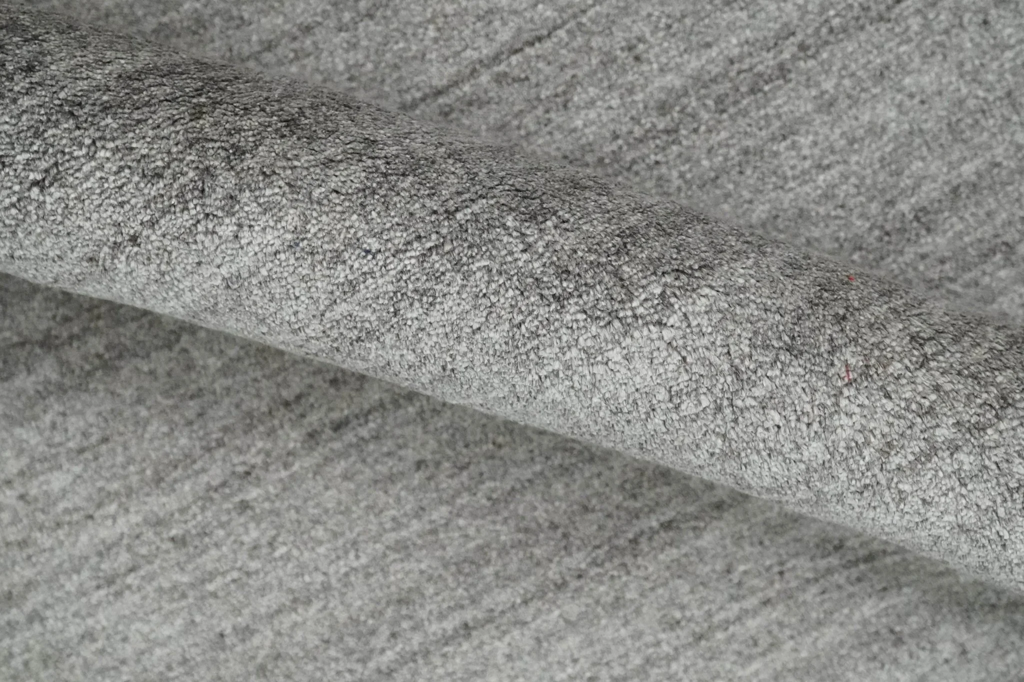 Solid Shaded Gray Shaded Scandinavian 5x7 Blended Wool Flatwoven Area Rug | HL33 - Image 2