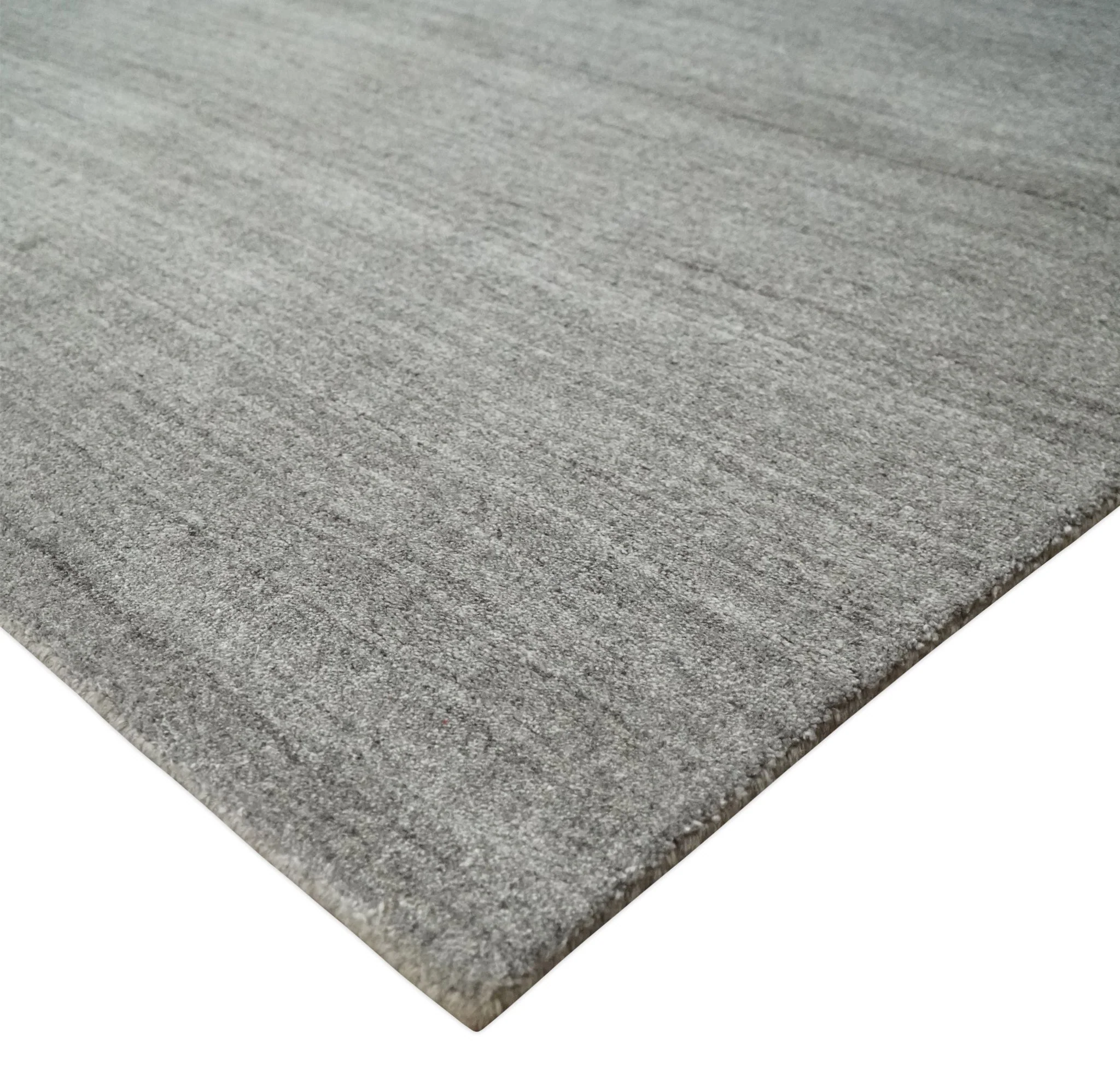 Solid Shaded Gray Shaded Scandinavian 5x7 Blended Wool Flatwoven Area Rug | HL33 - Image 3