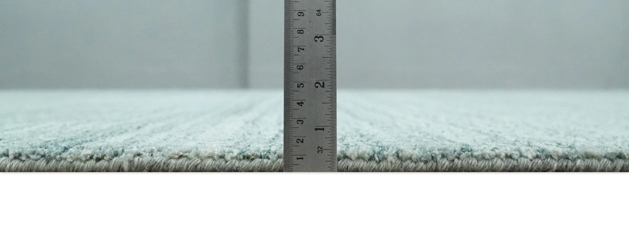 8x10 Hand Made Silver and Teal Solid Scandinavian Blended Wool Flatwoven Area Rug | KE27 - Image 8