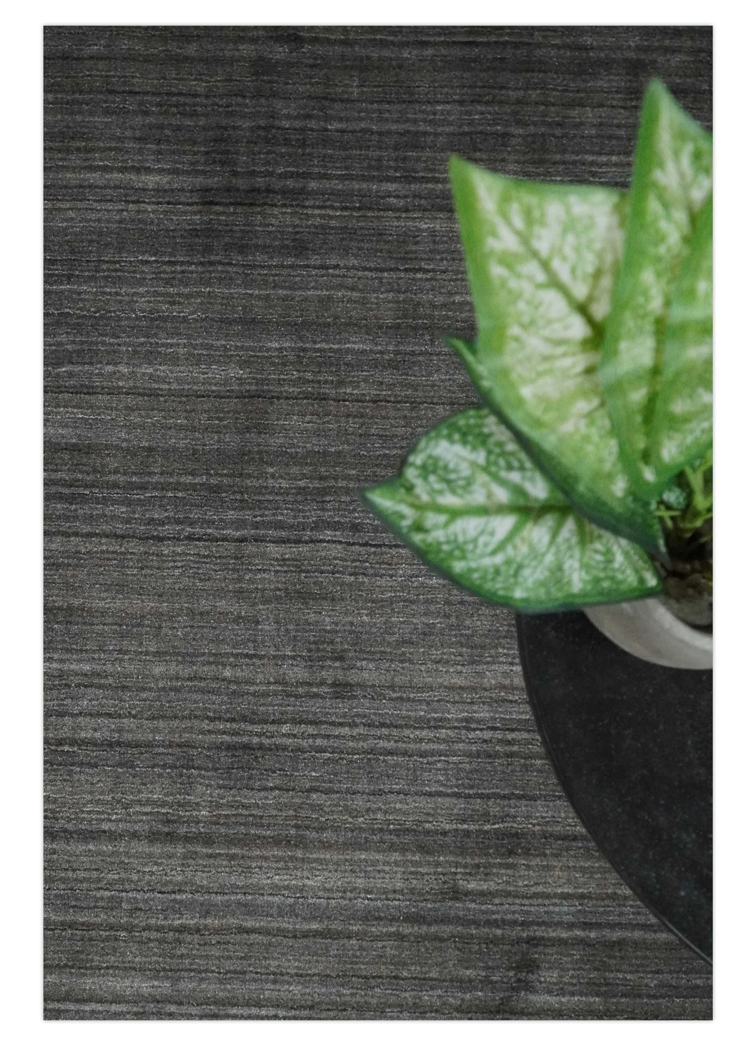 Solid Silver and Charcoal Shaded Scandinavian 5x7 Blended Wool Flatwoven Area Rug | HL23 - Image 8