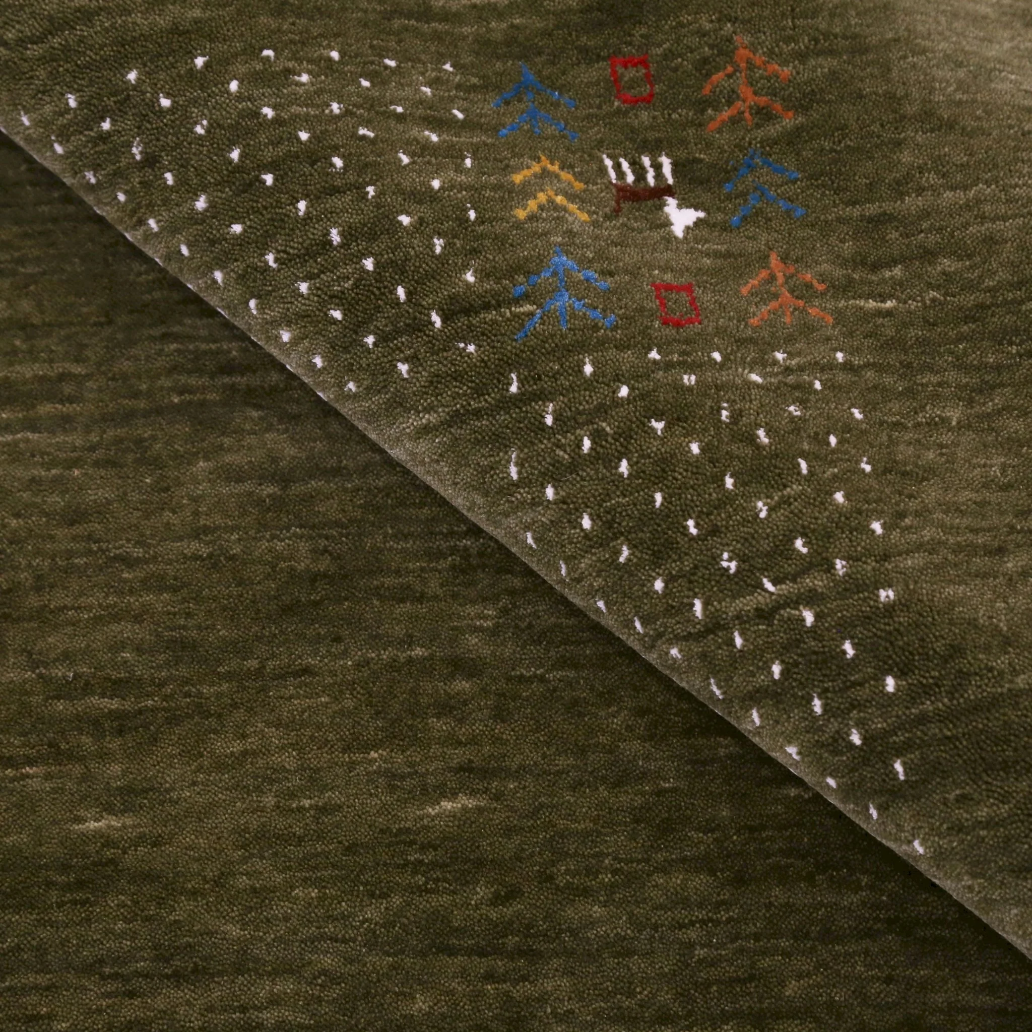 Solid with Border Patterns Hand Loomed Wool Area Rug - Image 3