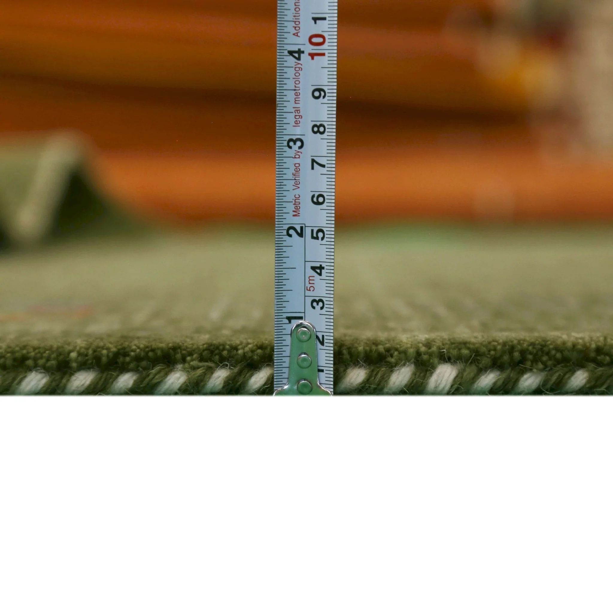 Solid with Border Patterns Hand Loomed Wool Area Rug - Image 7