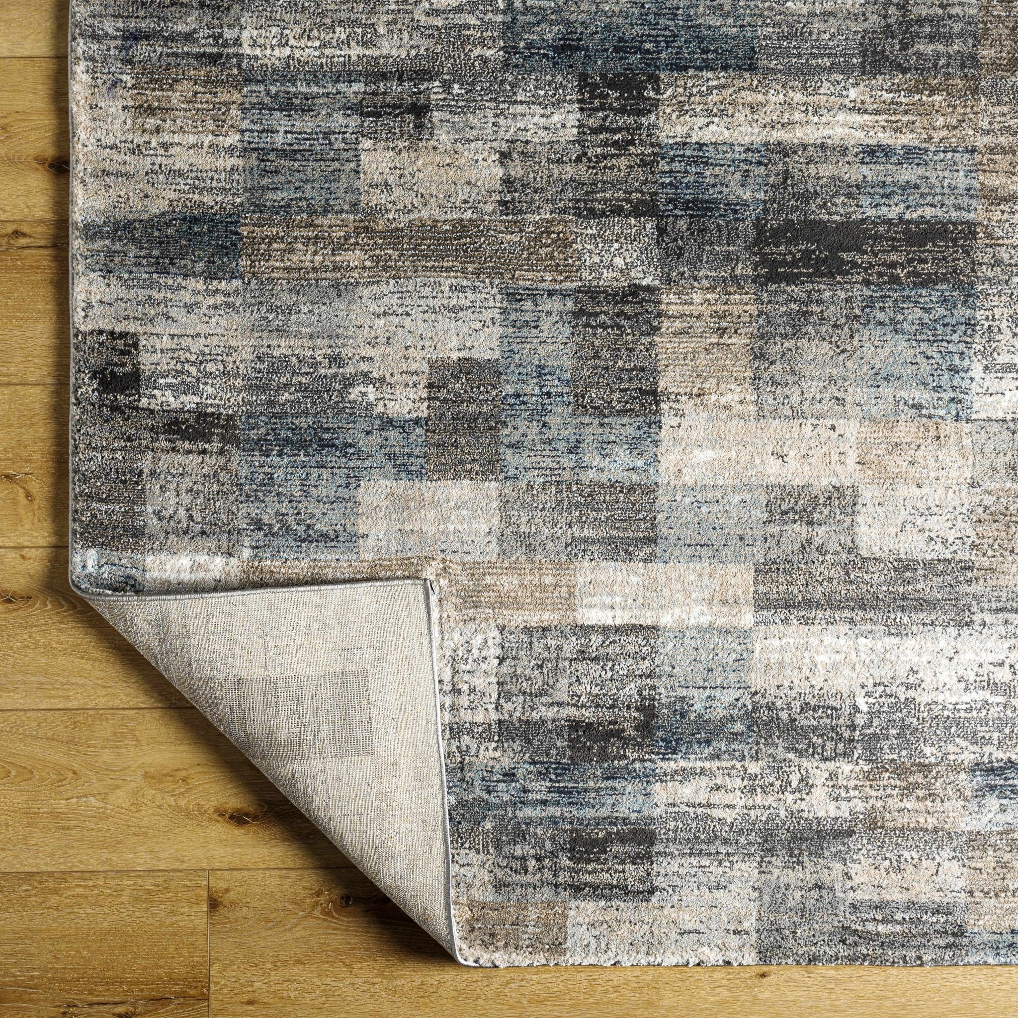 Southwestern Style Gray Machine Woven Area Rug - Image 4