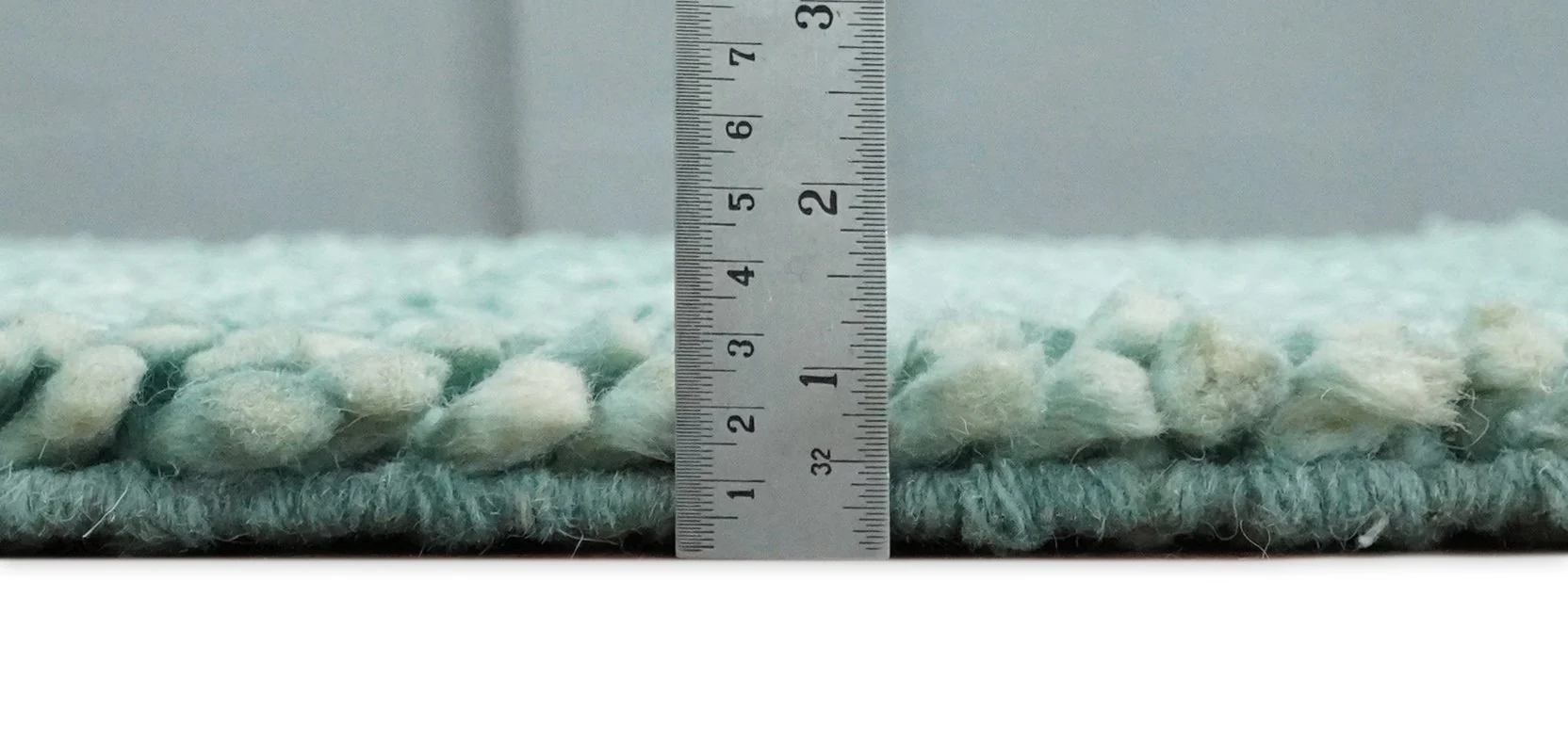 Square 3x3 Blue Wool Shag Handmade Felted Rug | SHA2 - Image 8
