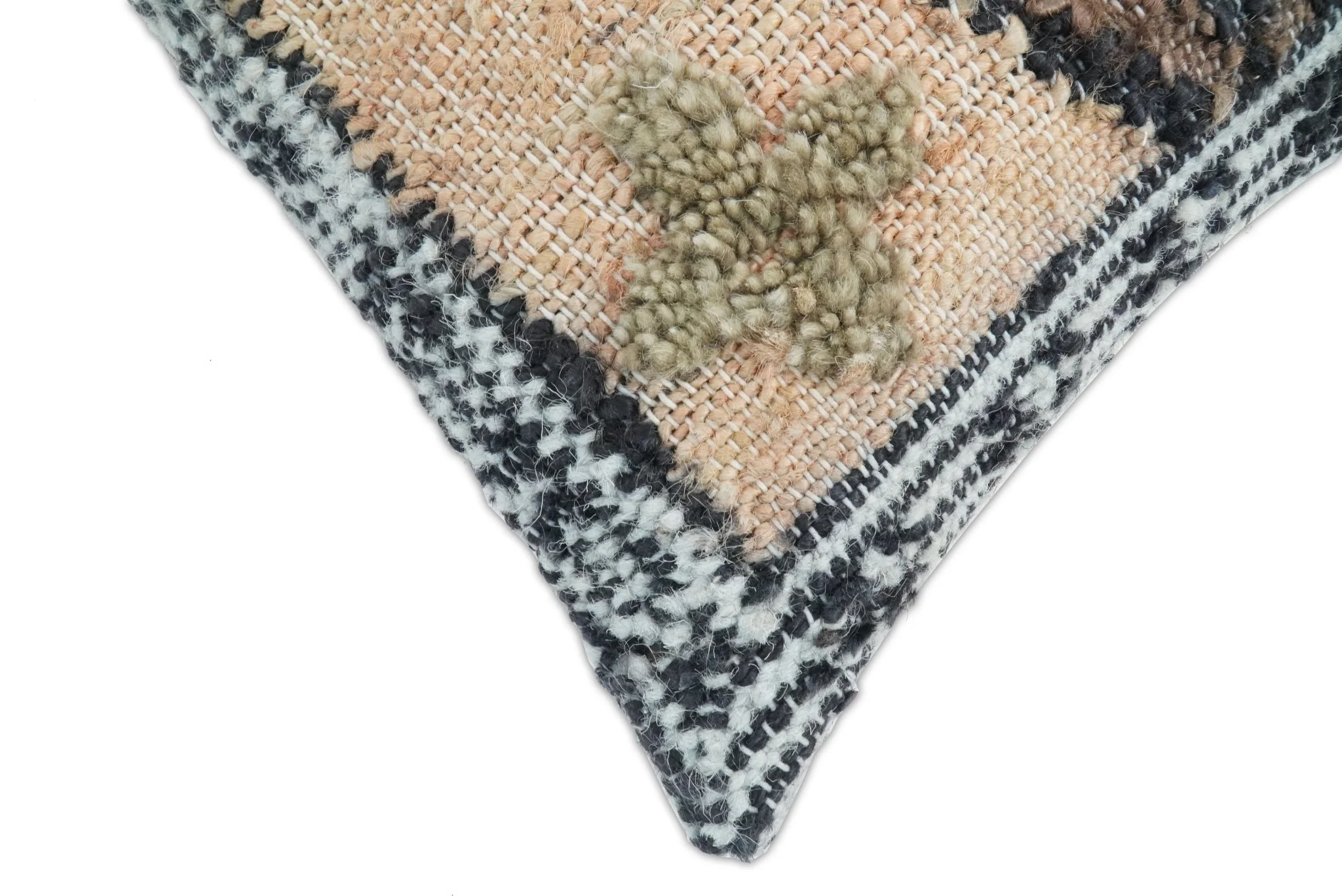 Hand woven Jute and Wool Tribal Accent Pillow, Cushion | PL14 - Image 3