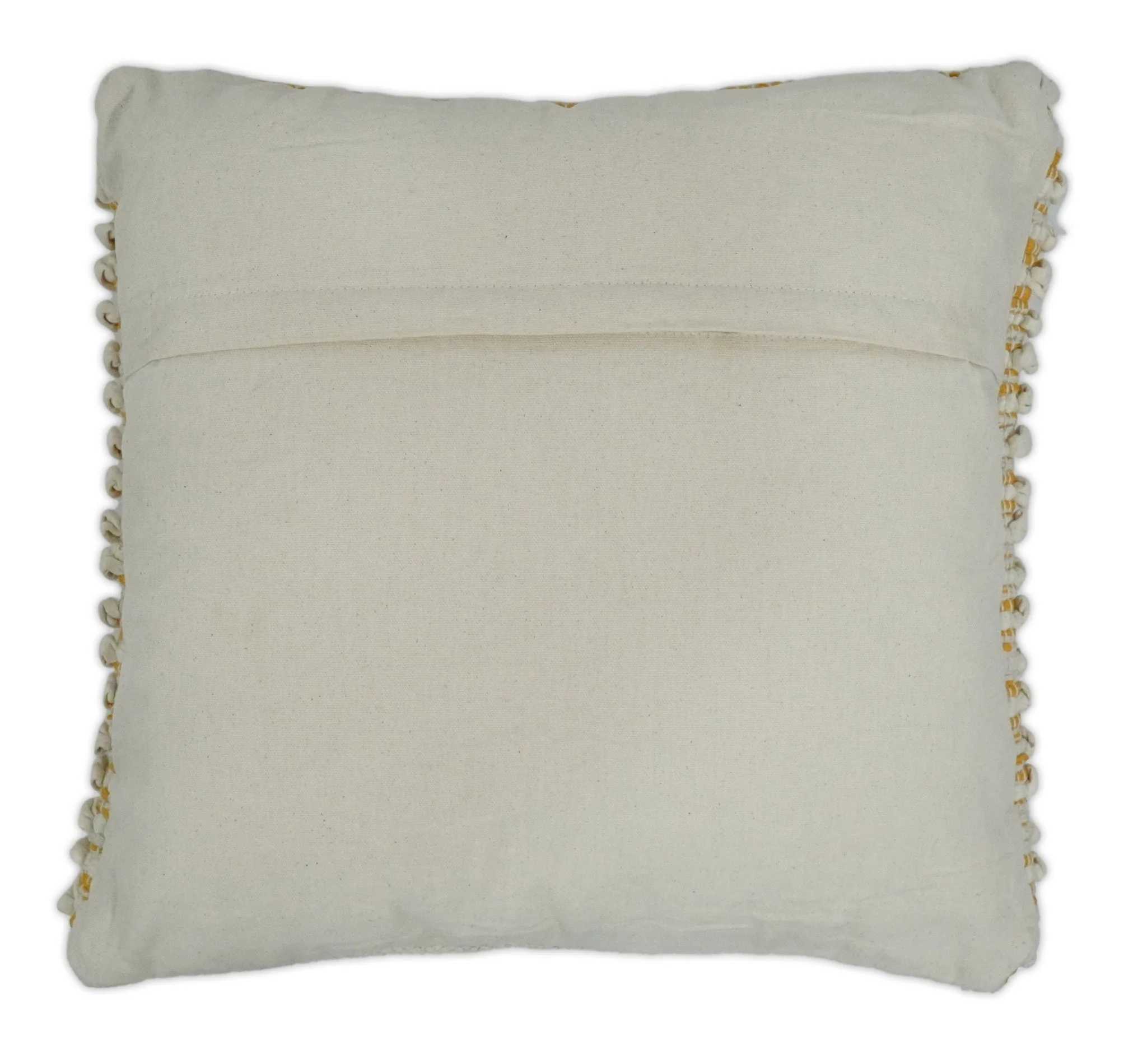 Square Striped Modern Contemporary Accent Mustard and Beige Pillow Cover - Image 4