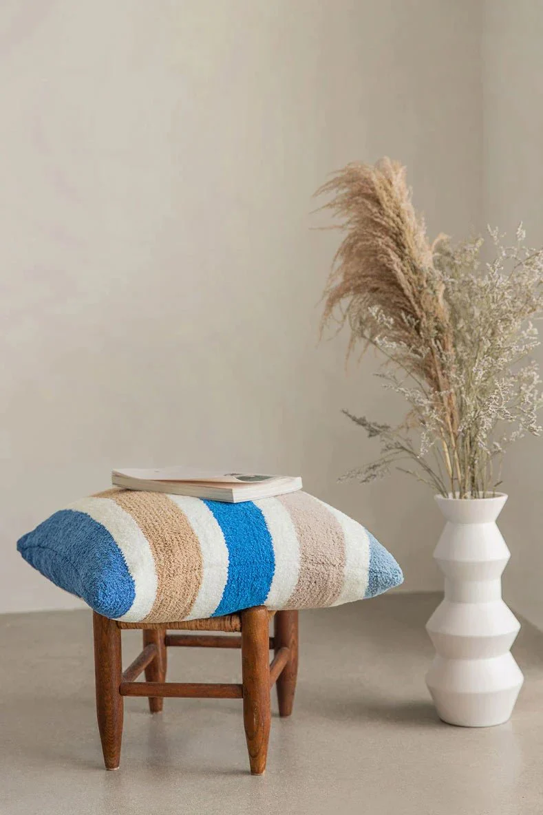 Striped Nautical and Vibrant 20x20 Inches Throw Pillow - Image 4