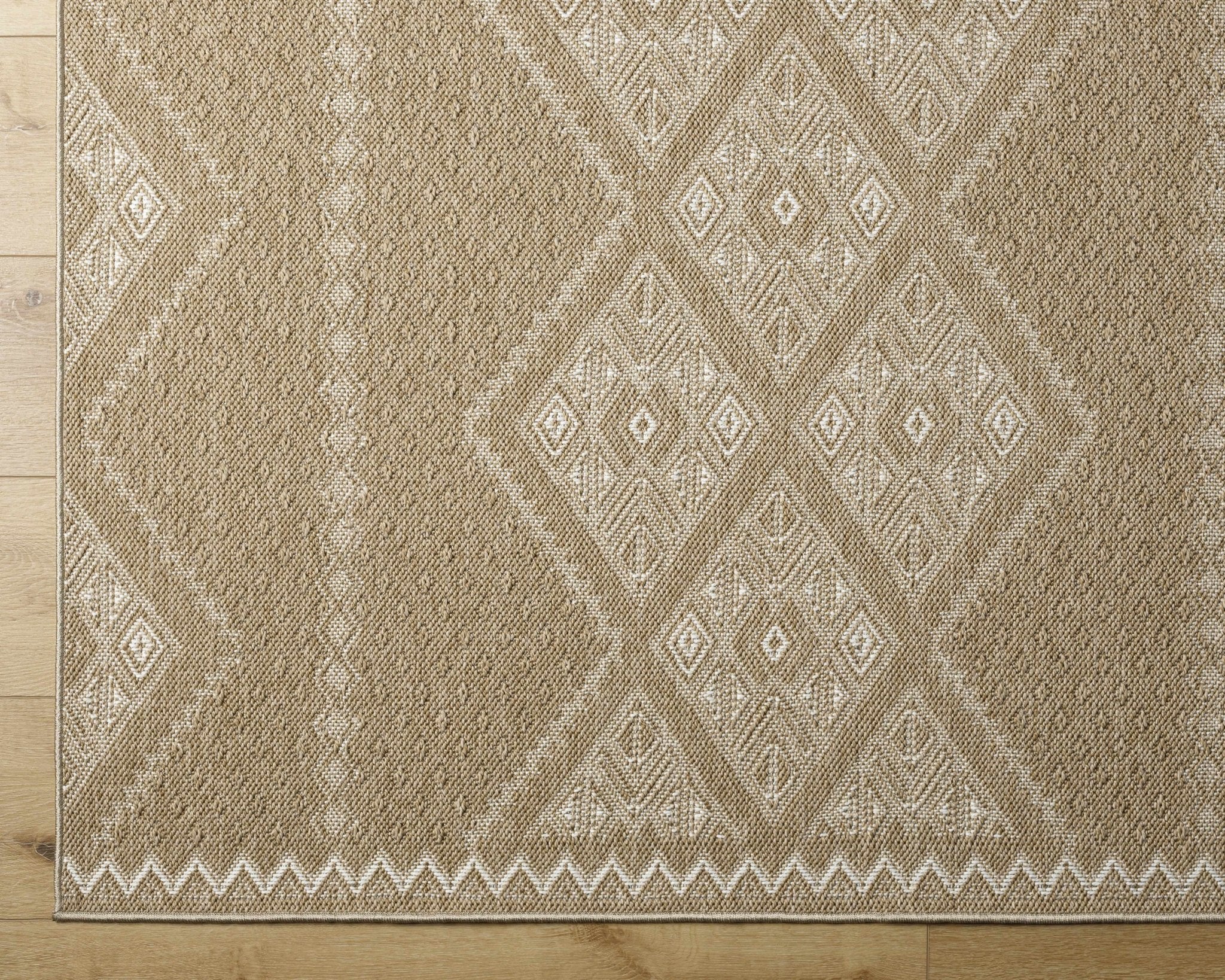 Tan And Beige Traditional Style Jute Rug - Image 6