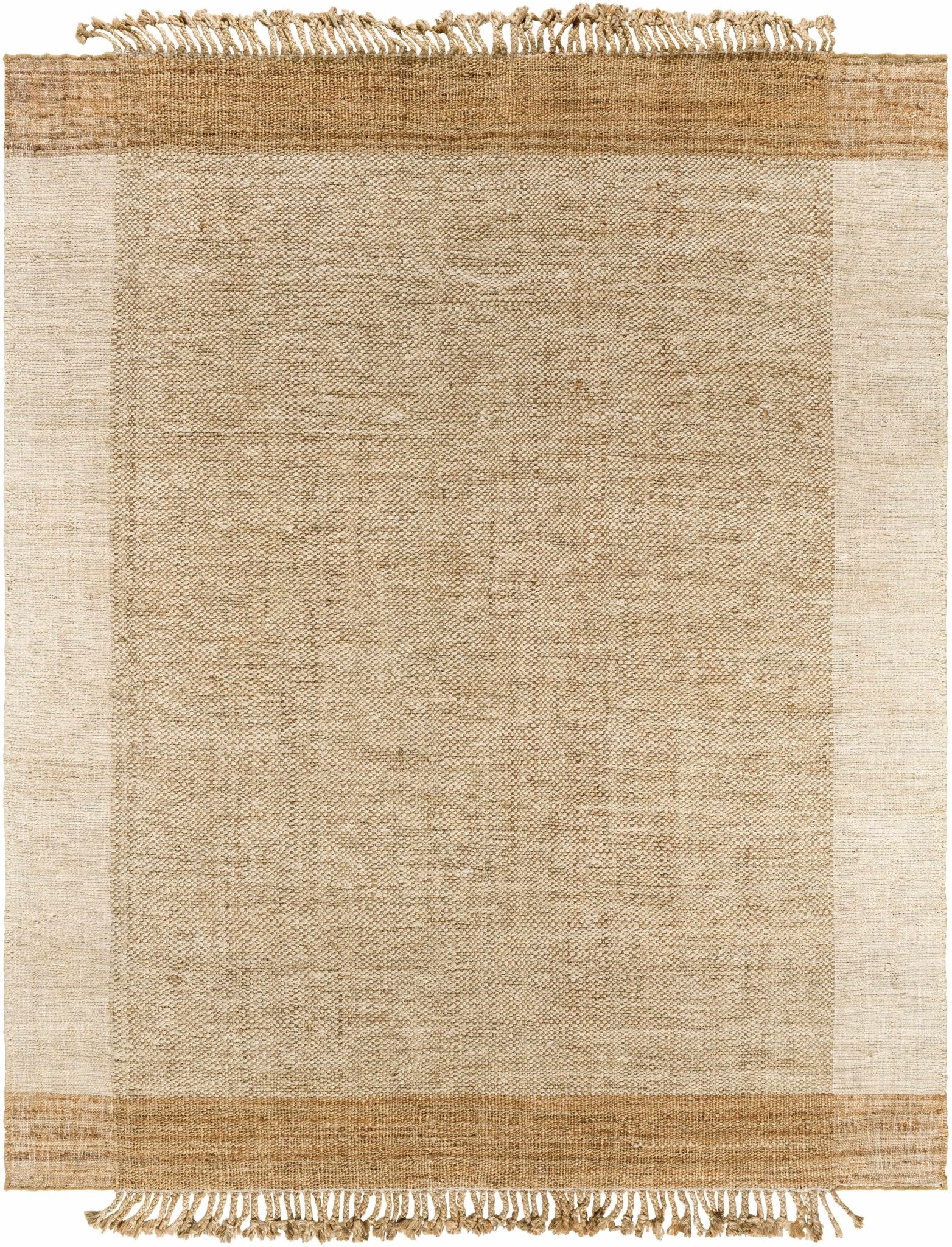 Tan And Brown Modern Style Hand Woven Jute Rug - Image 11