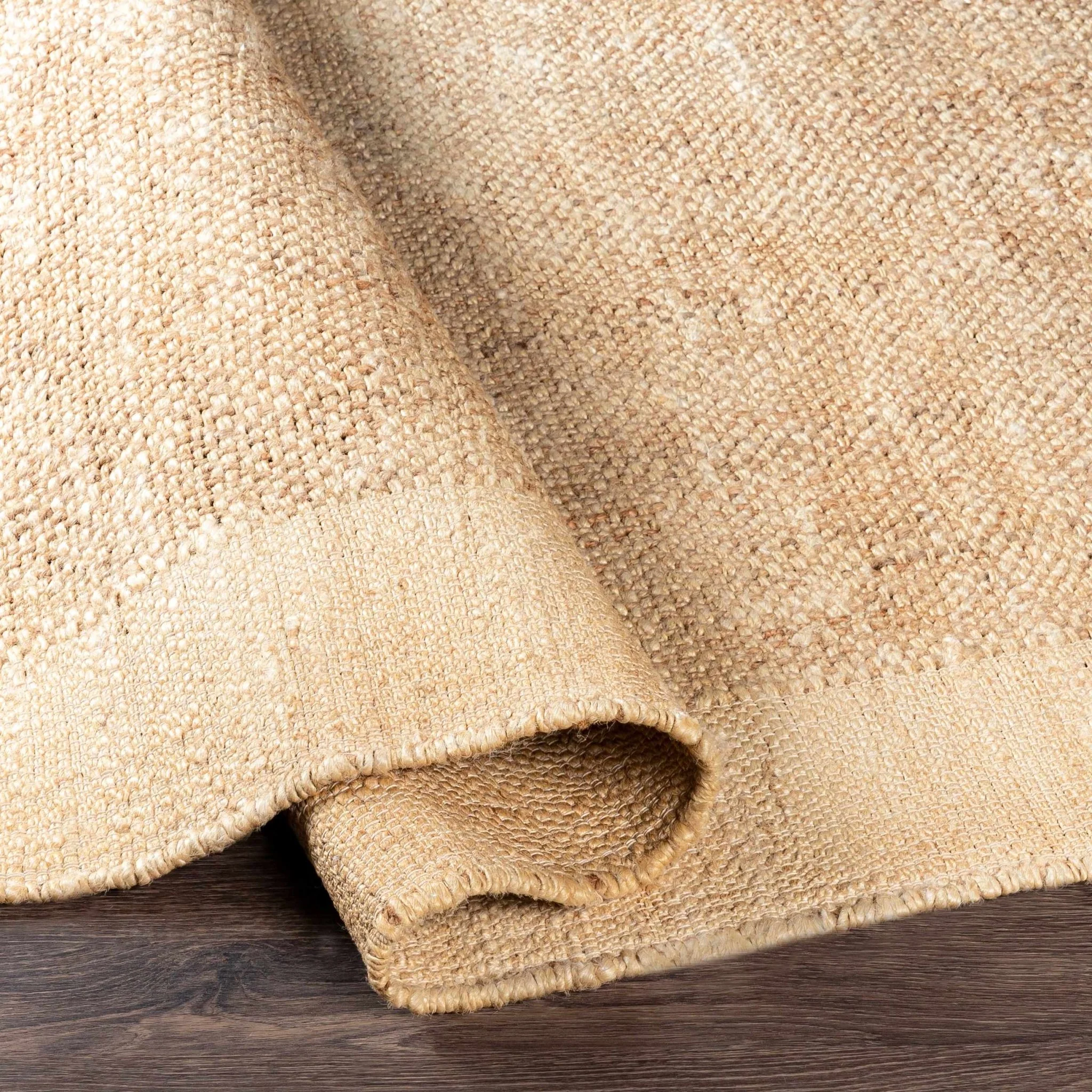 Tan And Brown Modern Style Hand Woven Jute Rug - Image 5