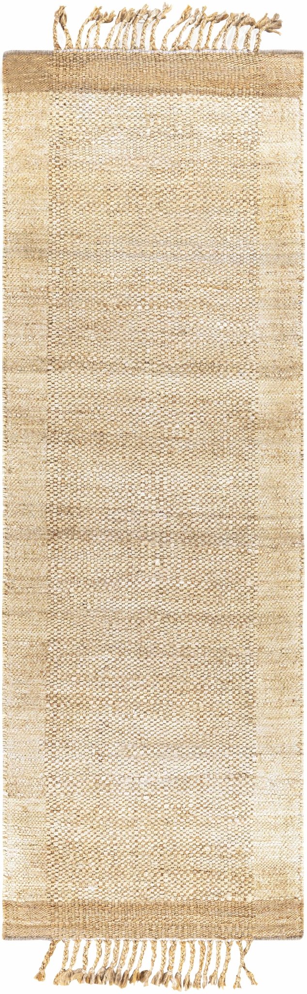 Tan And Brown Modern Style Hand Woven Jute Rug - Image 8