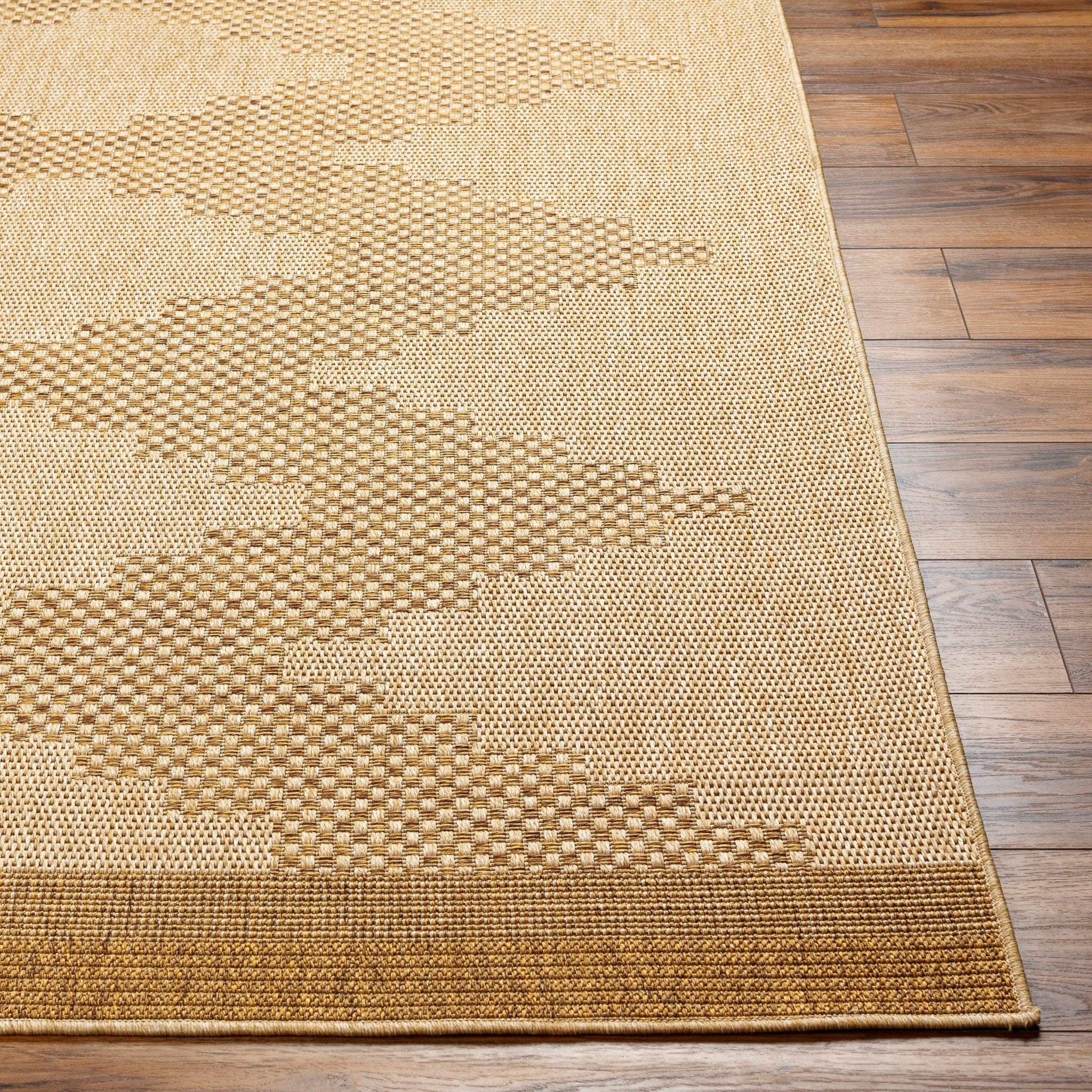 Tan And Brown Modern Style Jute Rug - Image 3