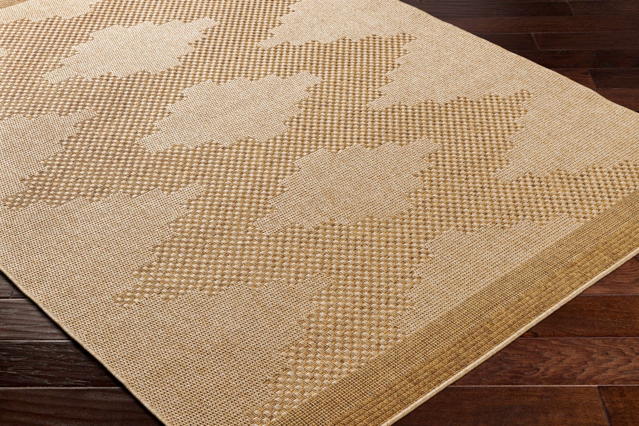 Tan And Brown Modern Style Jute Rug - Image 4