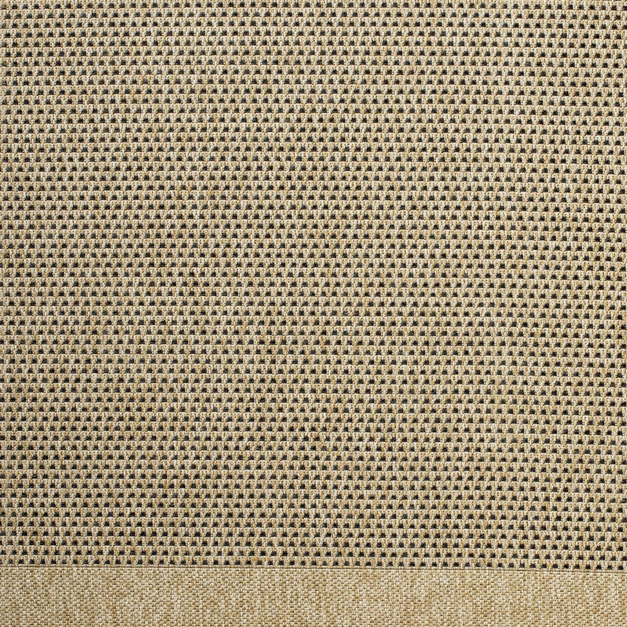 Tan and Charcoal Unique Net Design Flat Woven Indoor and Outdoor Safe Area Rug - Image 12