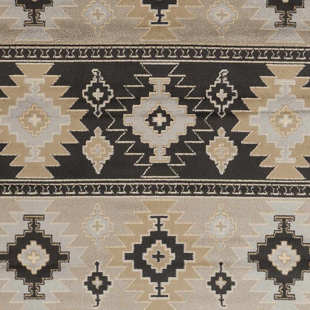 Tan, Black, Gray and silver Southwestern Multi Size Area Rug - Image 4