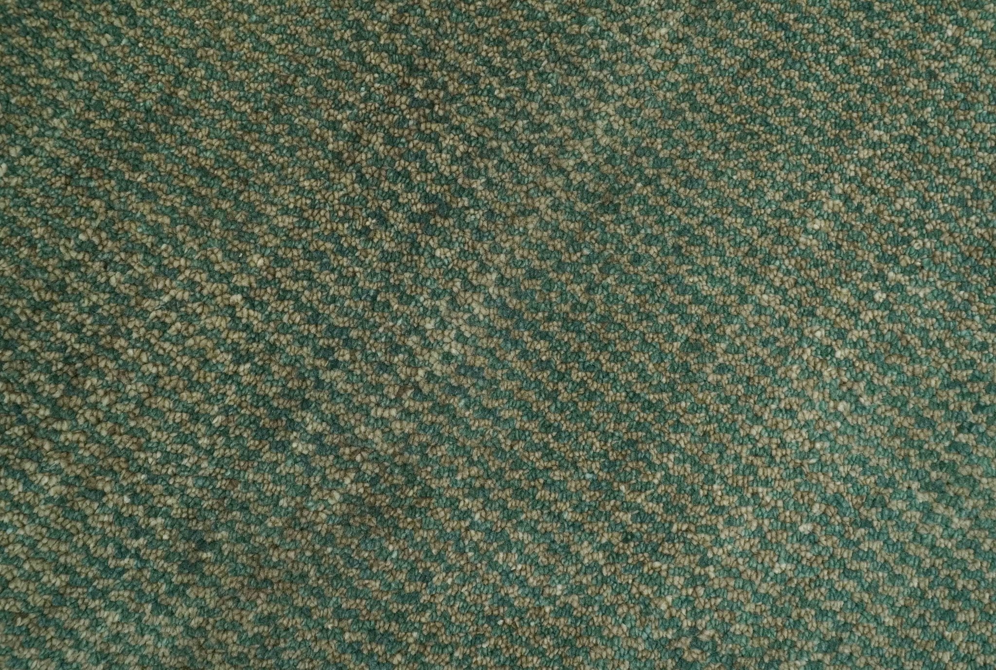 Teal and Brown Modern Contemporary Design Custom Made wool Rug - Image 4