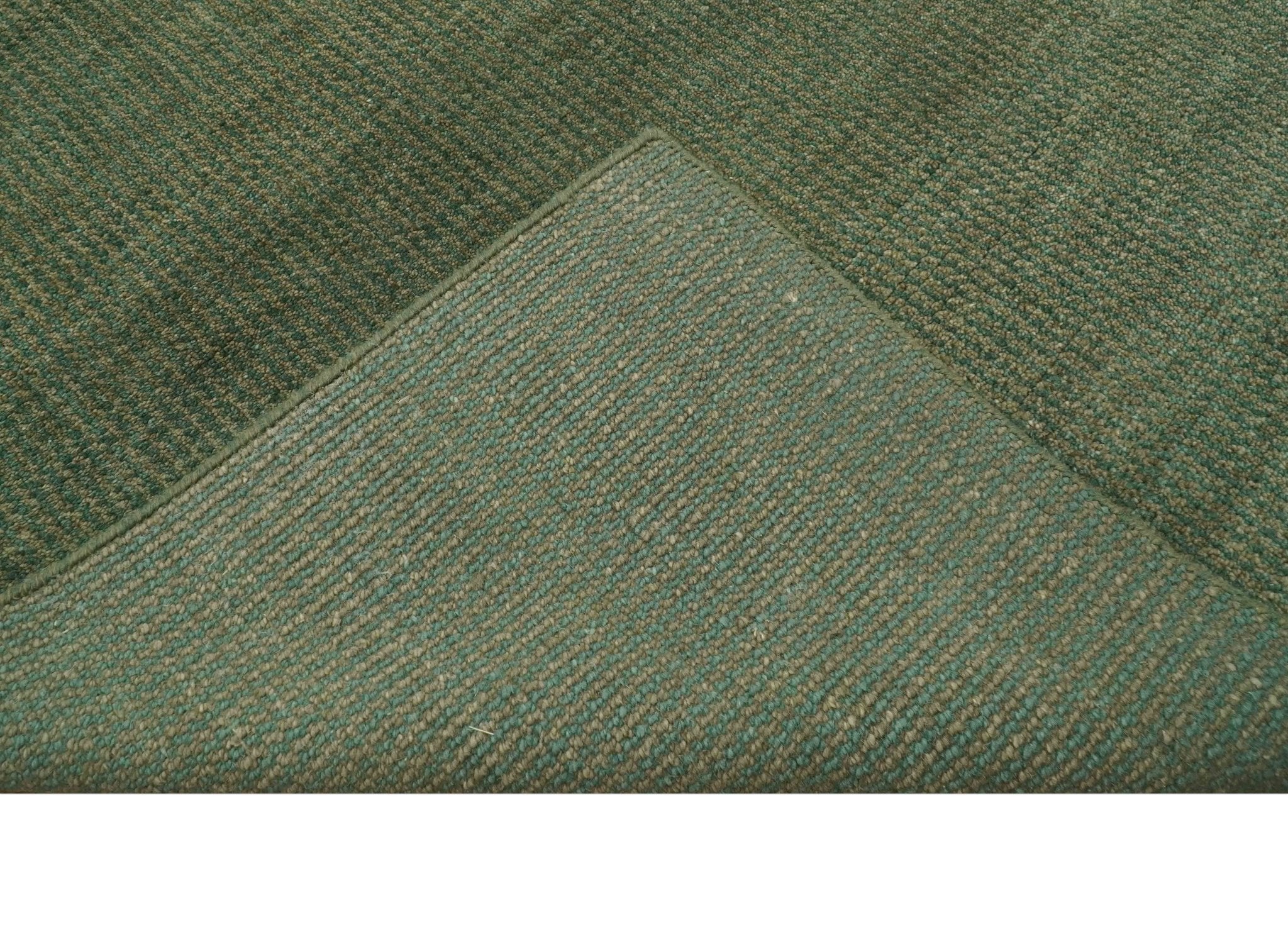Teal and Brown Modern Contemporary Design Custom Made wool Rug - Image 7