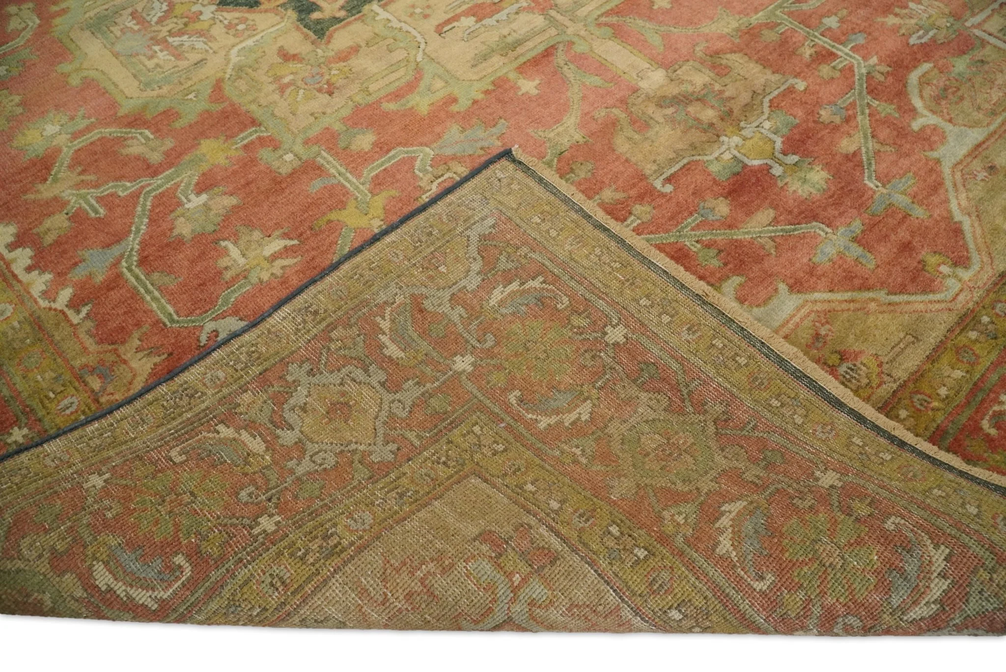 Traditional Heriz Serapi Handmade Fine Wool Area Rug | TRD753 - Image 13