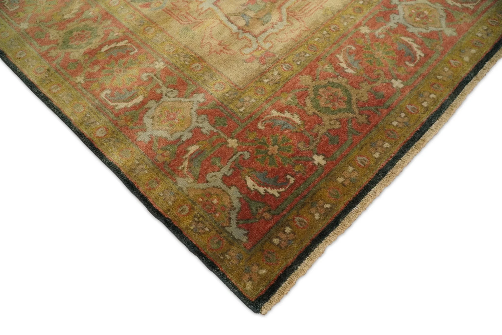 Traditional Heriz Serapi Handmade Fine Wool Area Rug | TRD753 - Image 4