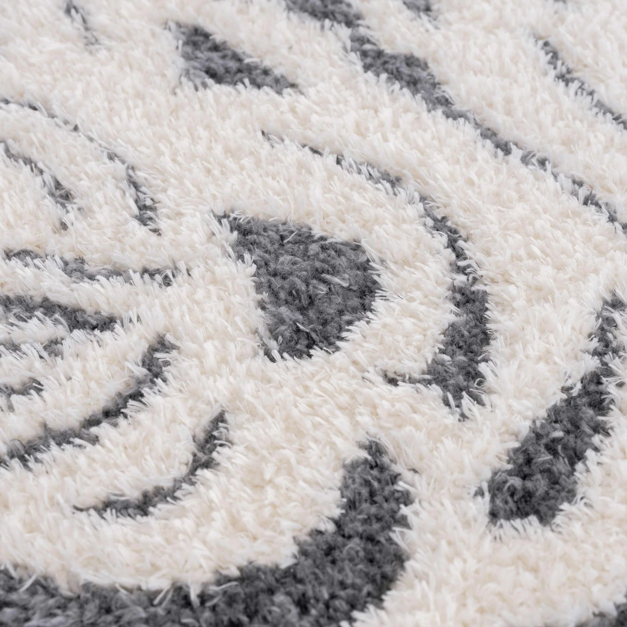 Tibetan Tiger Design Ivory and Charcoal Plush Pile Area Rug - Image 10