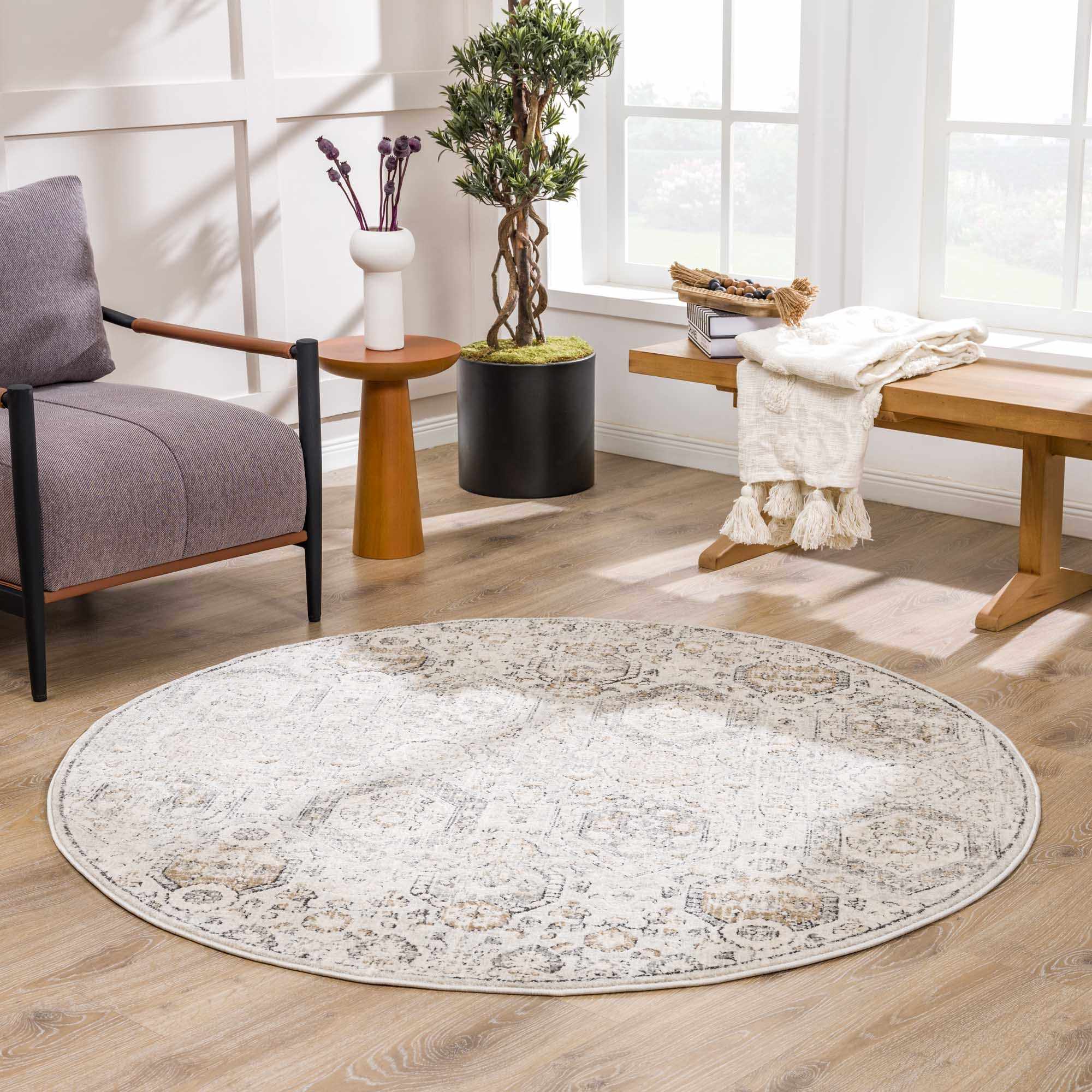Traditional Overall Design Beige and Brown Medium Pile Area Rug - Image 10