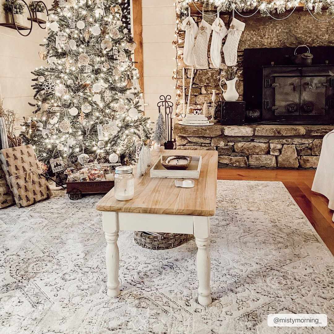 Traditional Overall Design Beige and Brown Medium Pile Area Rug - Image 2