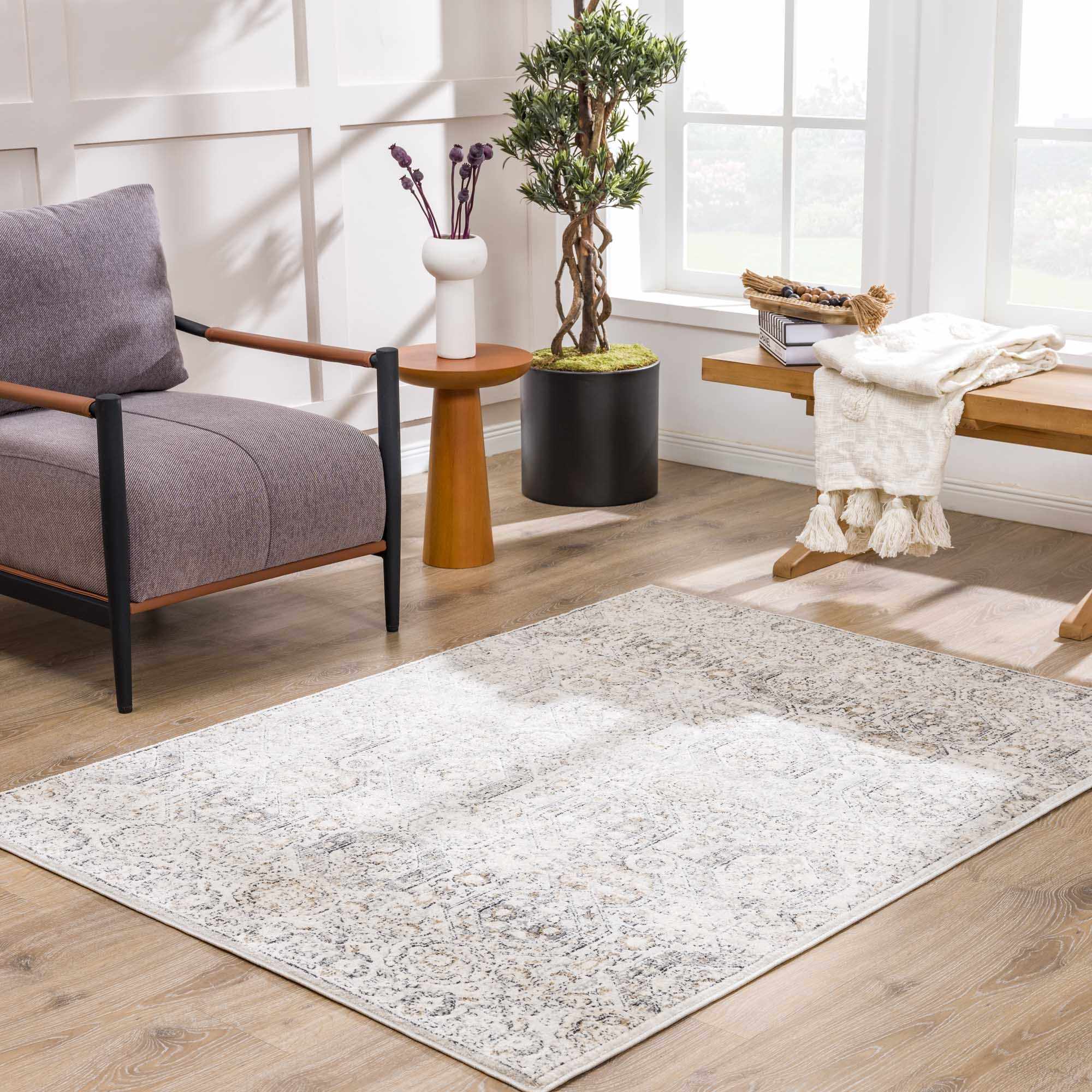 Traditional Overall Design Beige and Brown Medium Pile Area Rug - Image 28