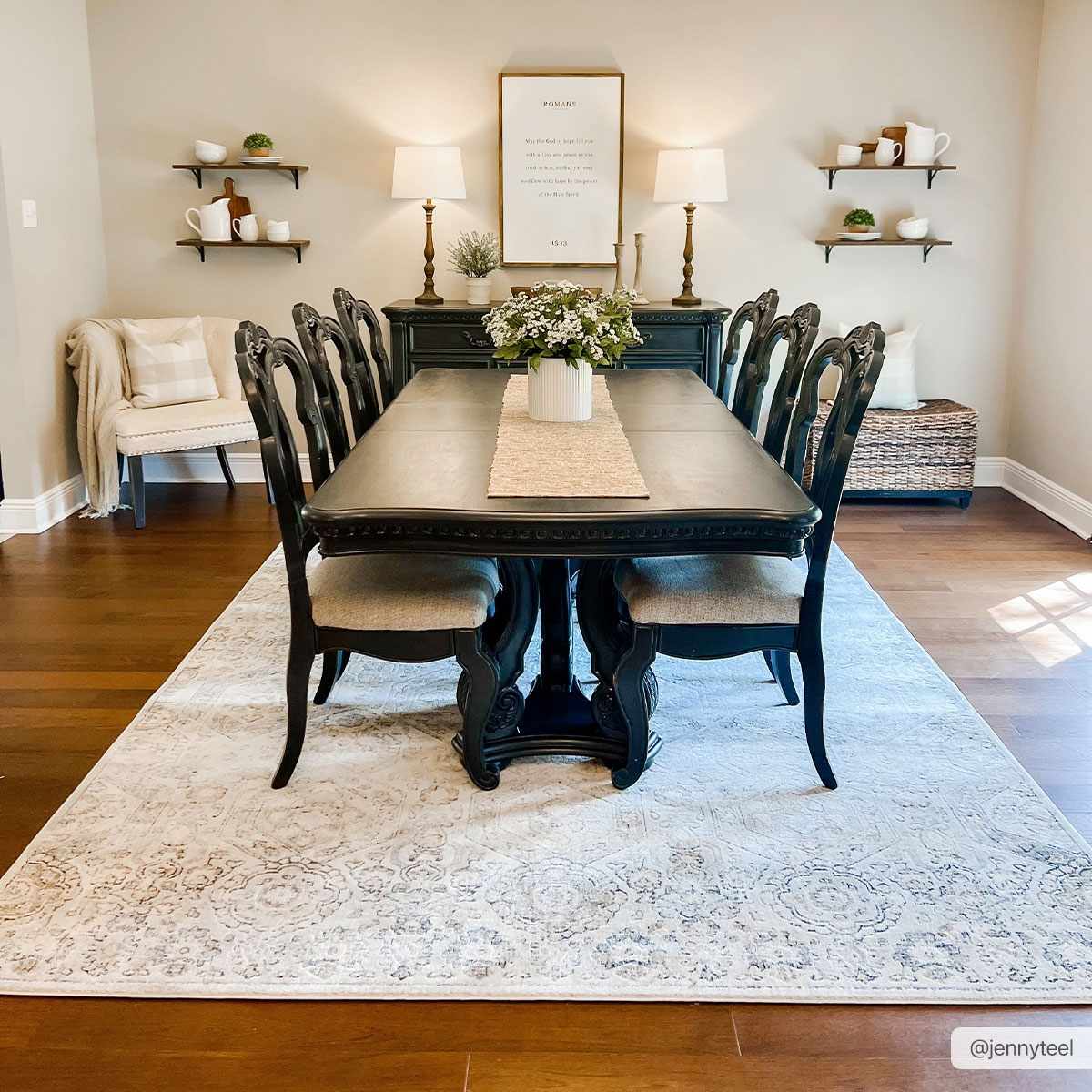 Traditional Overall Design Beige and Brown Medium Pile Area Rug - Image 9