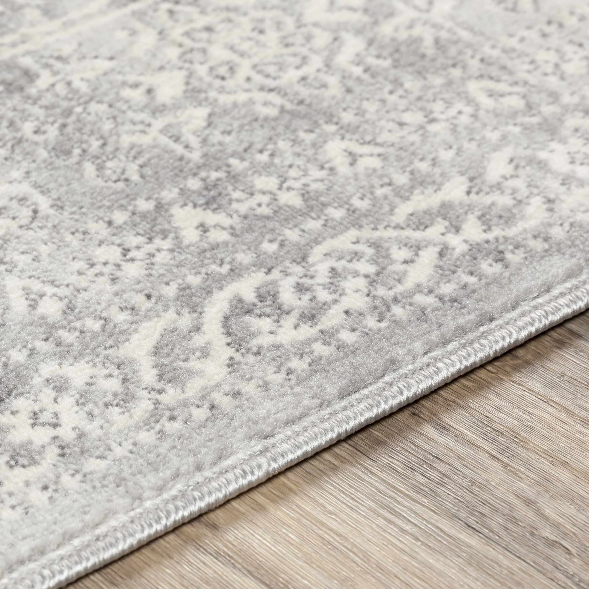 Traditional Transitional Beige and Gray Medium Pile Area Rug - Image 6