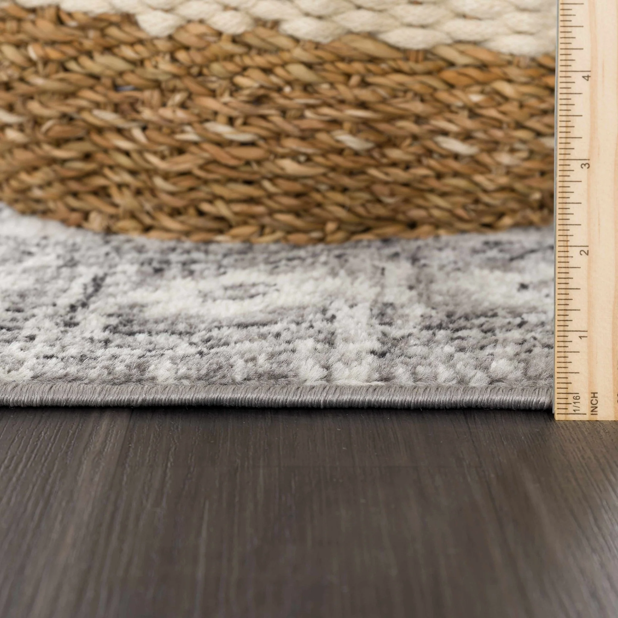 Traditional Beige and Gray Low Pile Indoor Area Rug - Image 7