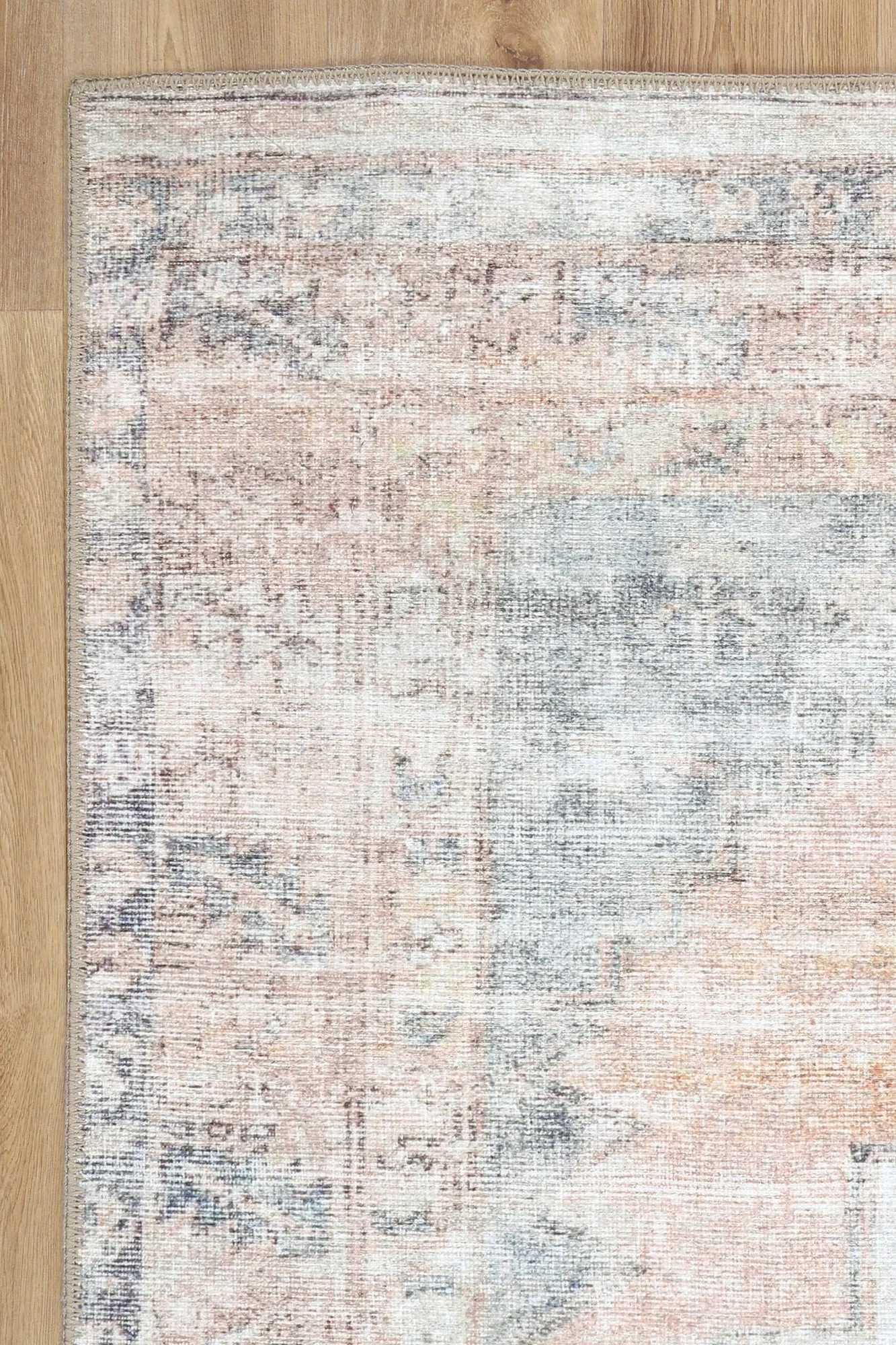 Transitional Beige And Gray Machine Washable Rug - Image 5