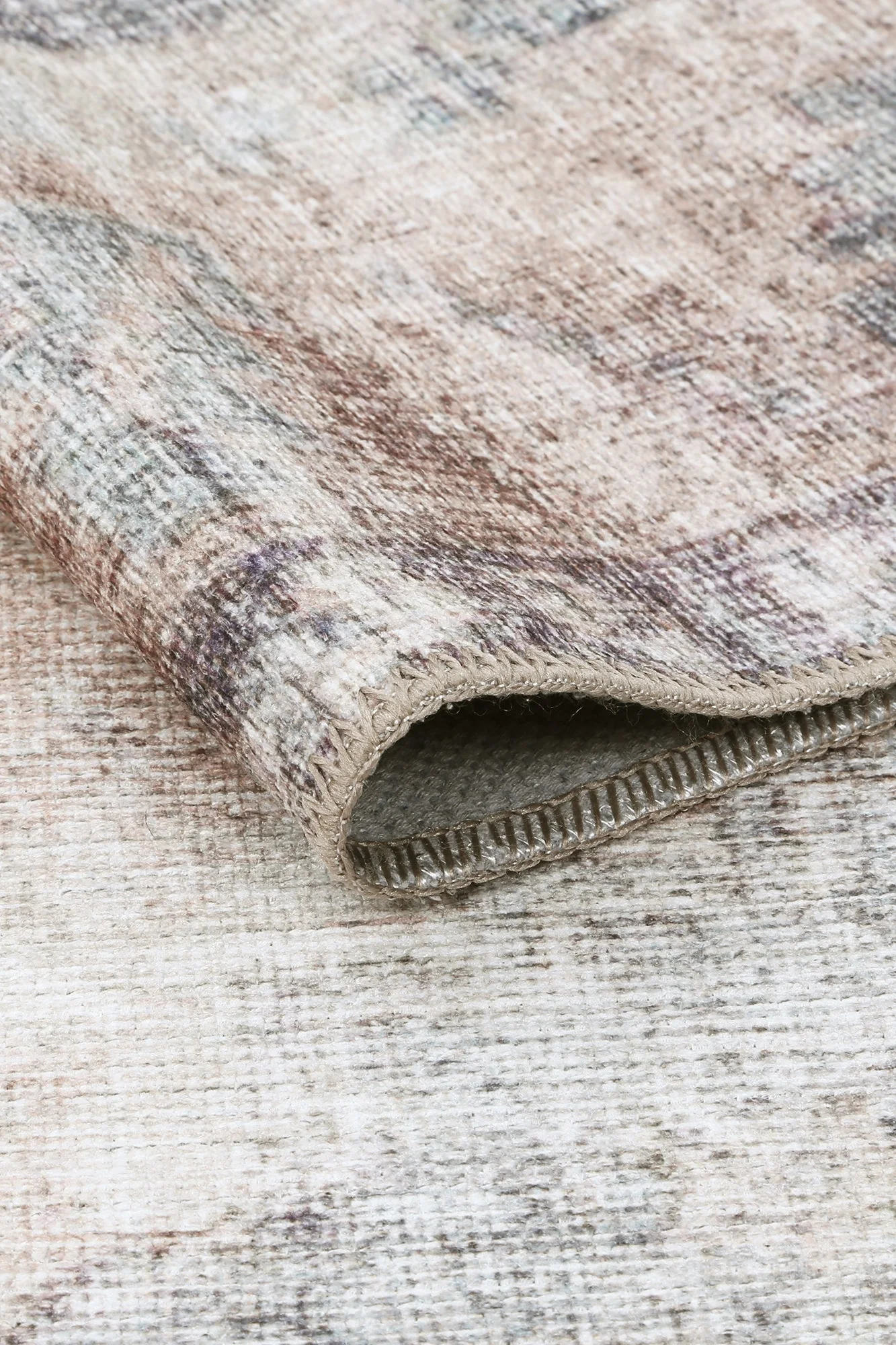 Transitional Beige And Gray Machine Washable Rug - Image 8