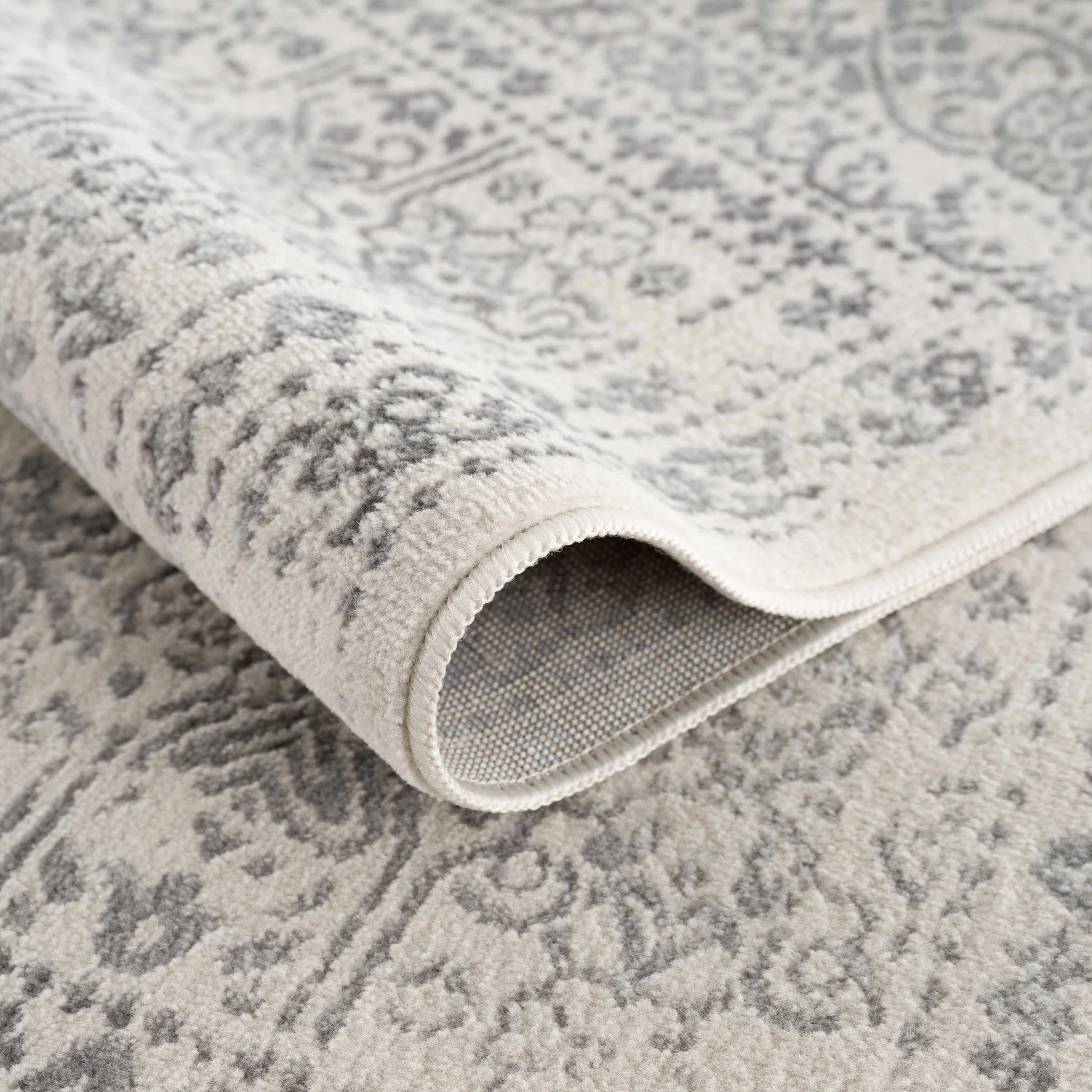 Traditional Beige ang Gray Medium Pile Multi Size Area Rug - Image 11
