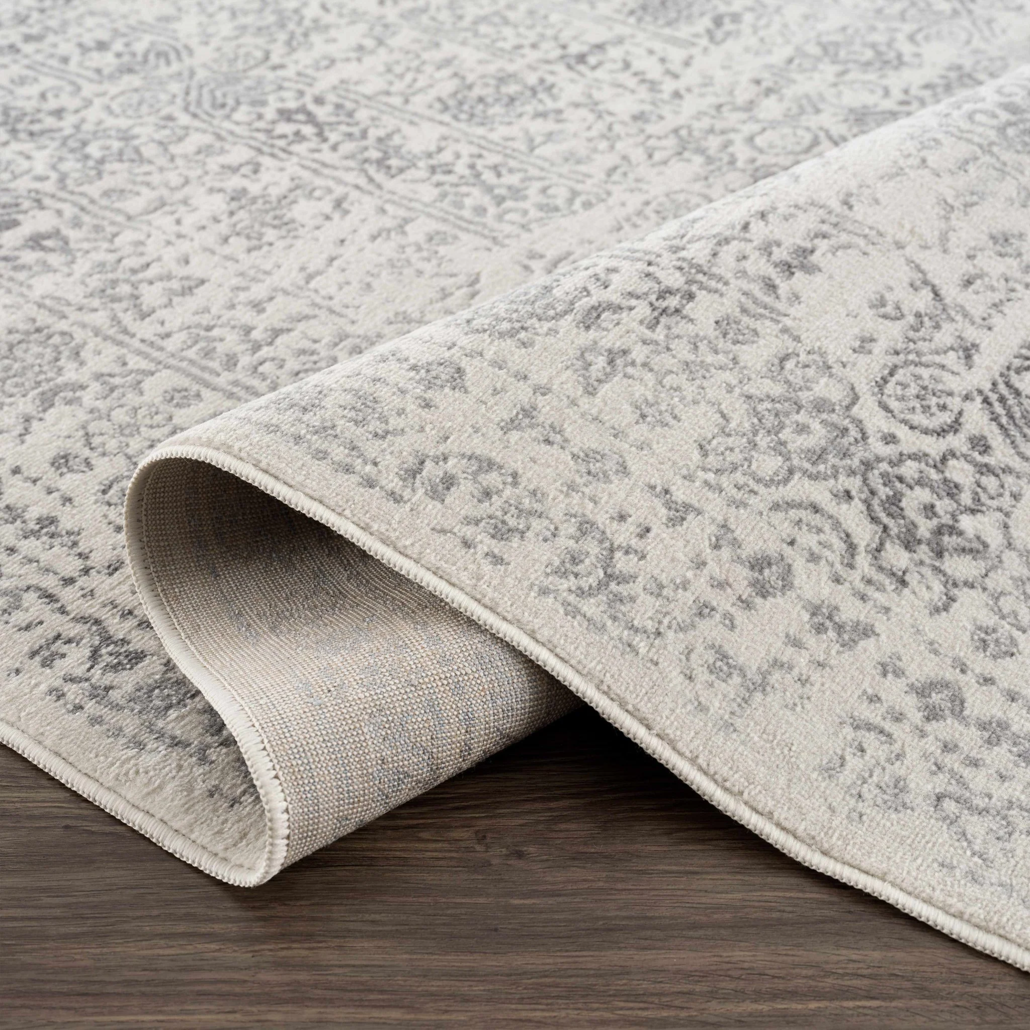 Traditional Beige ang Gray Medium Pile Multi Size Area Rug - Image 12