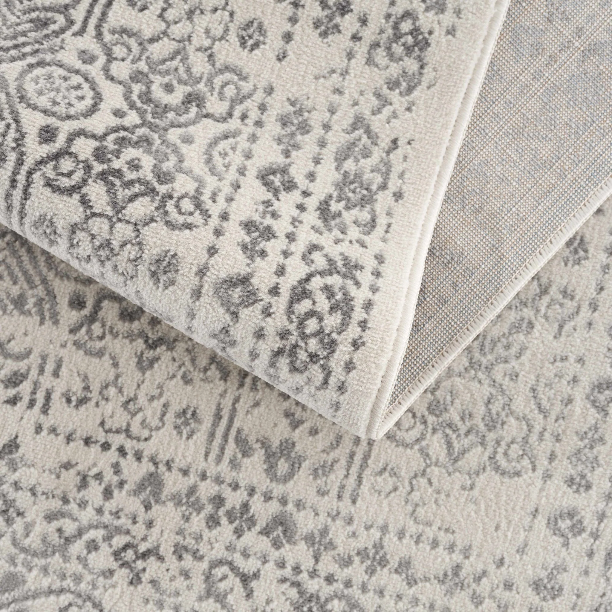 Traditional Beige ang Gray Medium Pile Multi Size Area Rug - Image 13