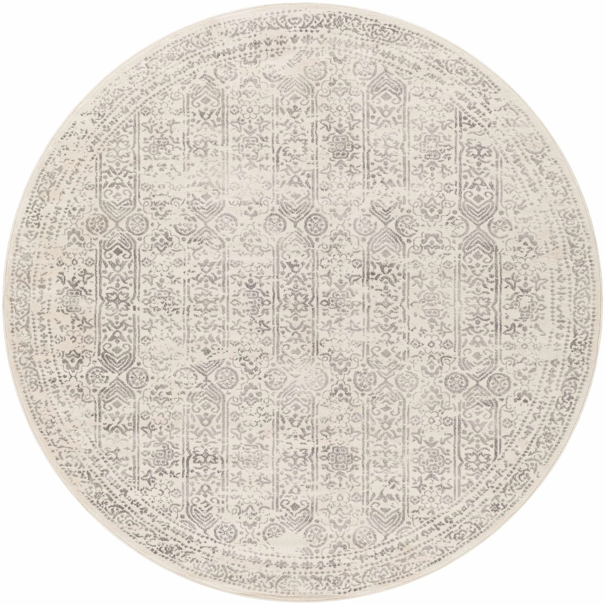 Traditional Beige ang Gray Medium Pile Multi Size Area Rug - Image 7