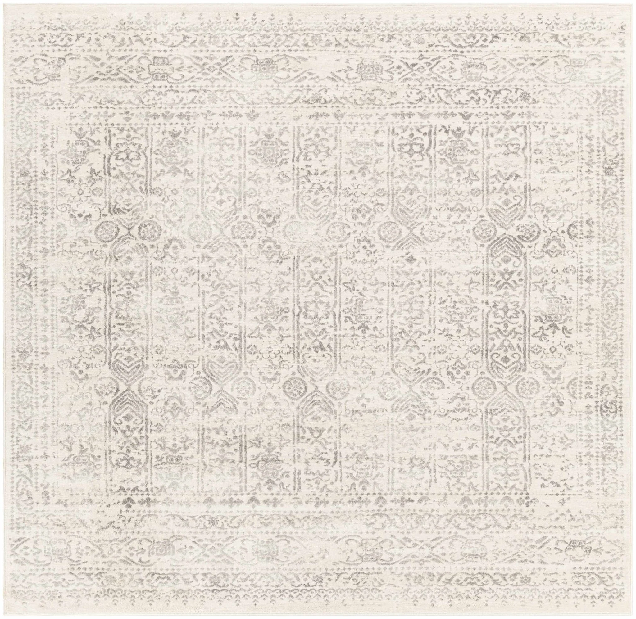 Traditional Beige ang Gray Medium Pile Multi Size Area Rug - Image 8