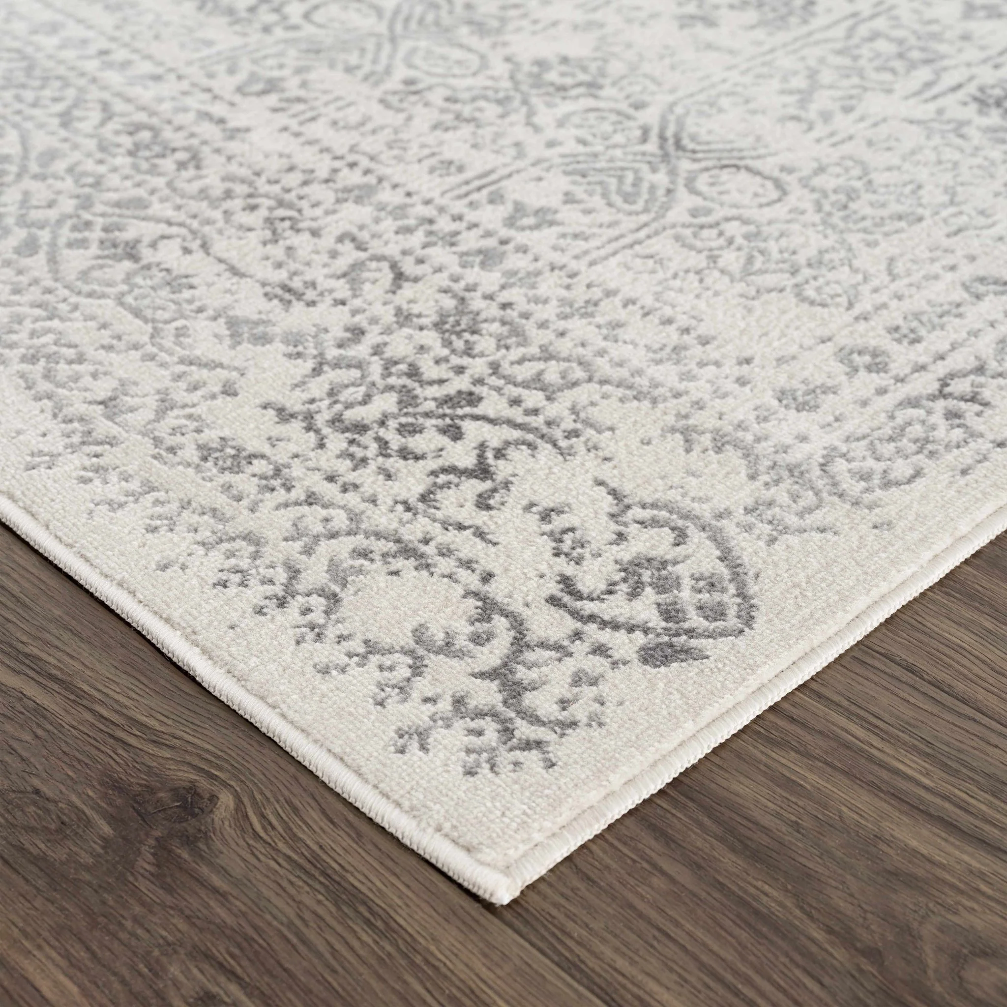 Traditional Beige ang Gray Medium Pile Multi Size Area Rug - Image 9